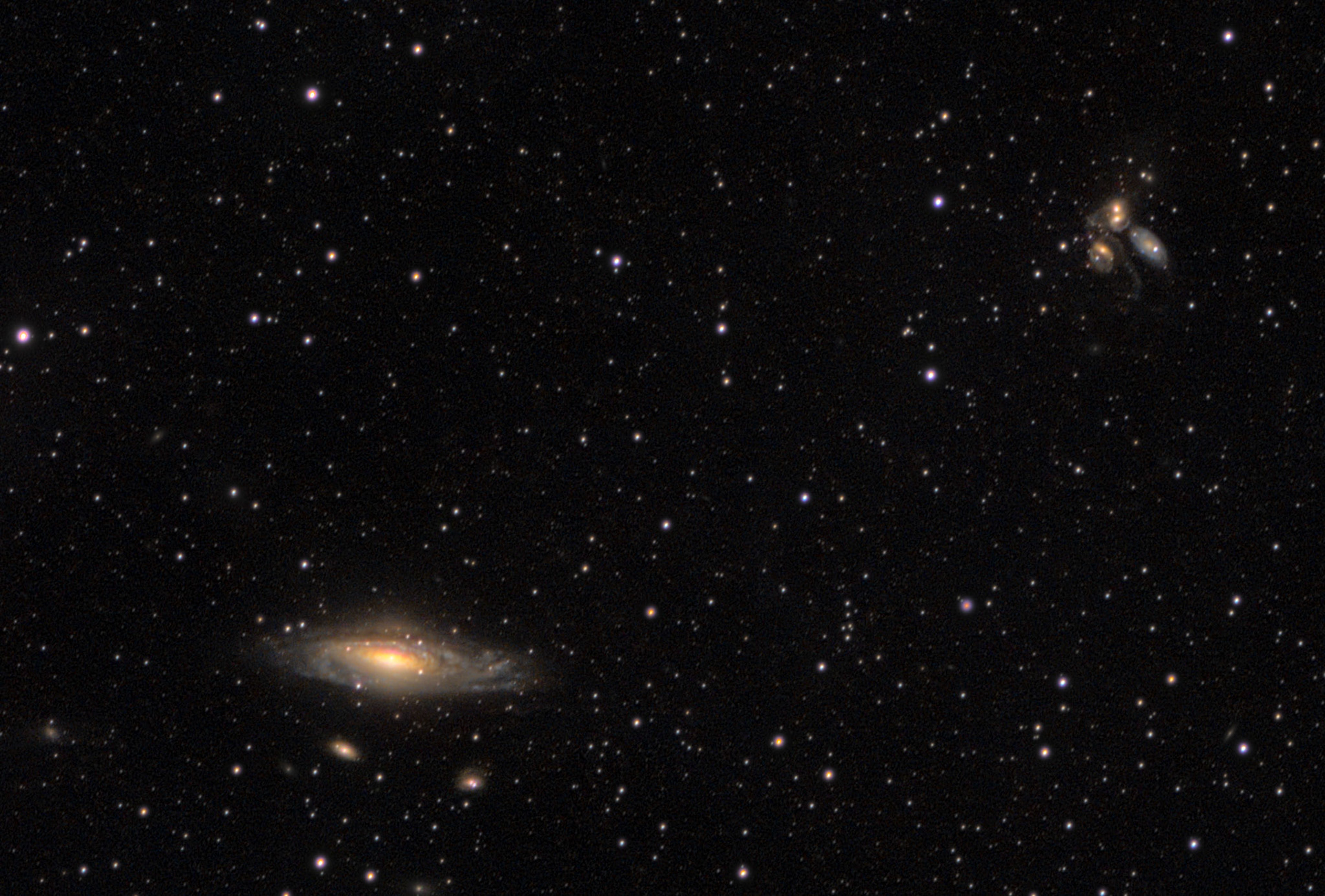 NGC7331 och Stephans quintett i Pegasus