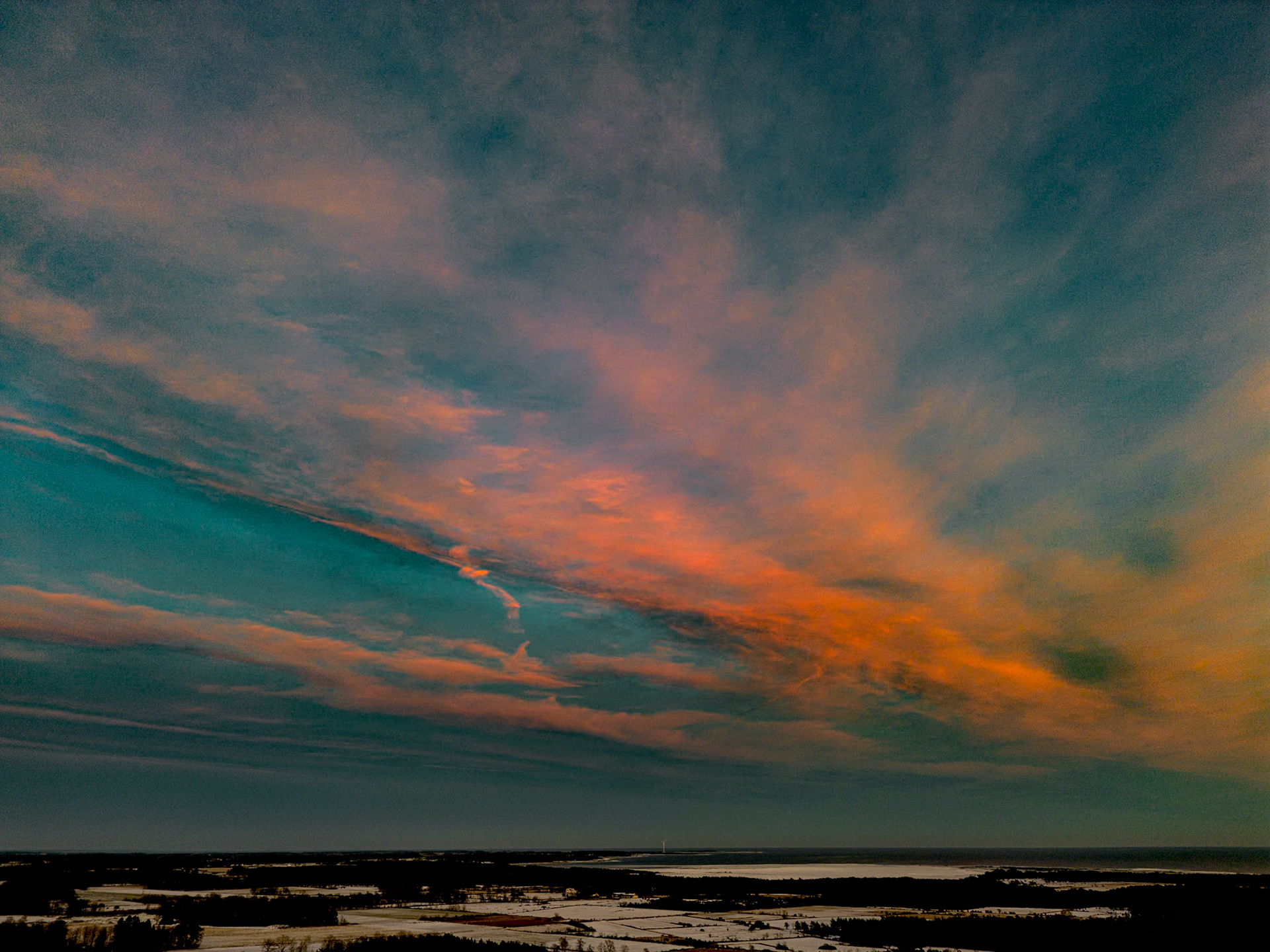 Utsikt mot Närshamn i solnedgång