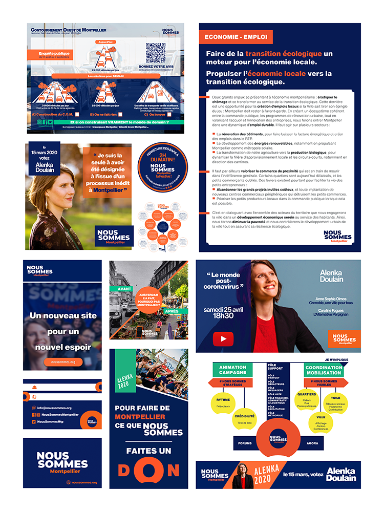 Contenus créés pour la campagne municipale 2020
