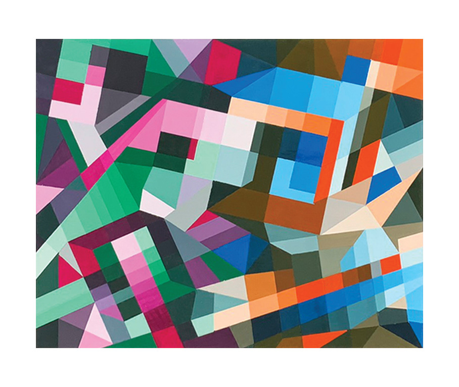 Abstract Gouache Painting