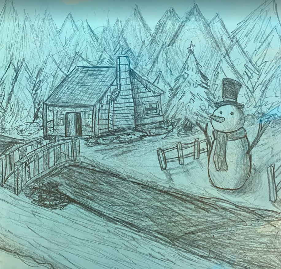 Drawn the Christmas of 2021.