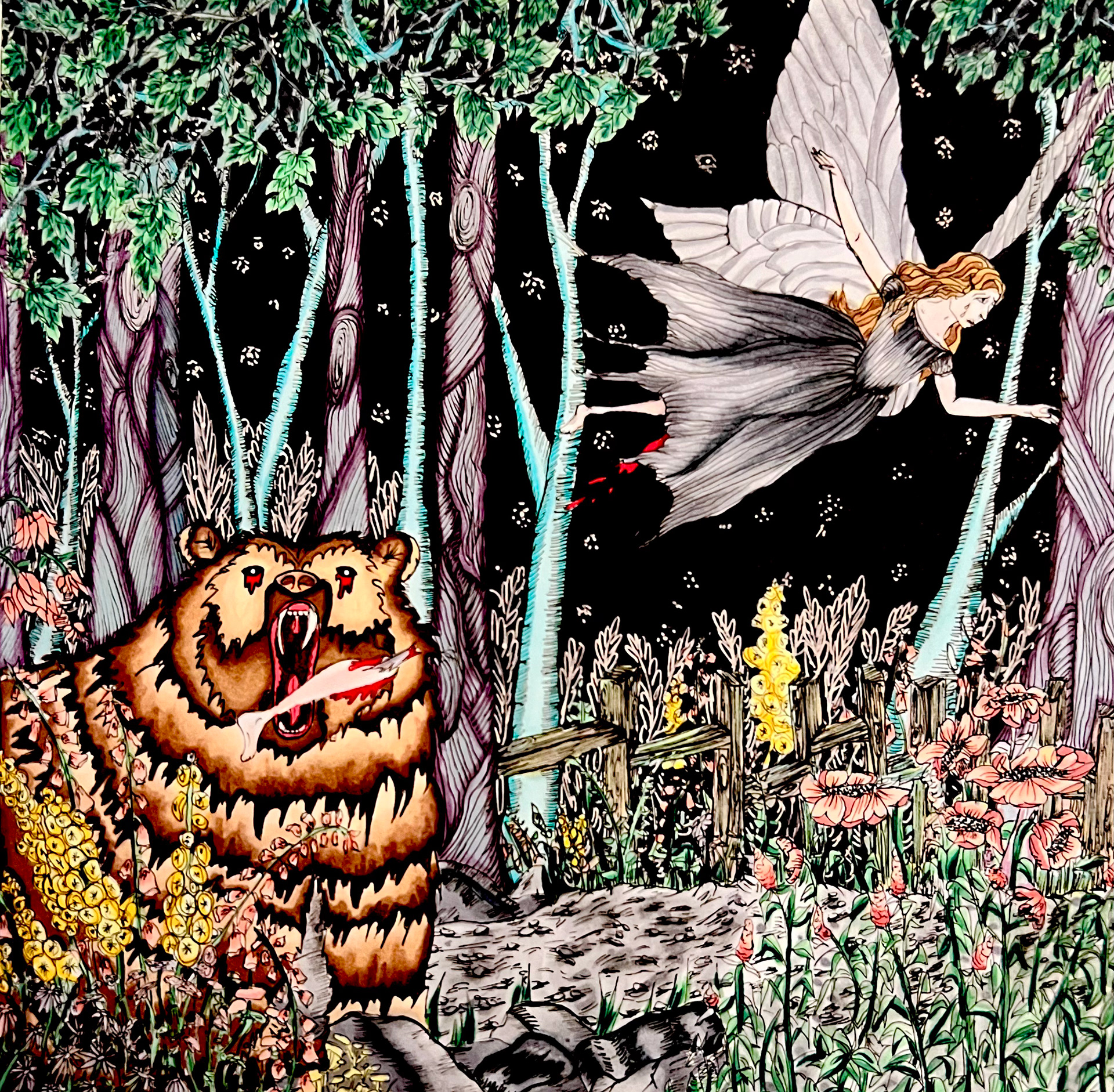 Bear Eating a Fairy's Leg