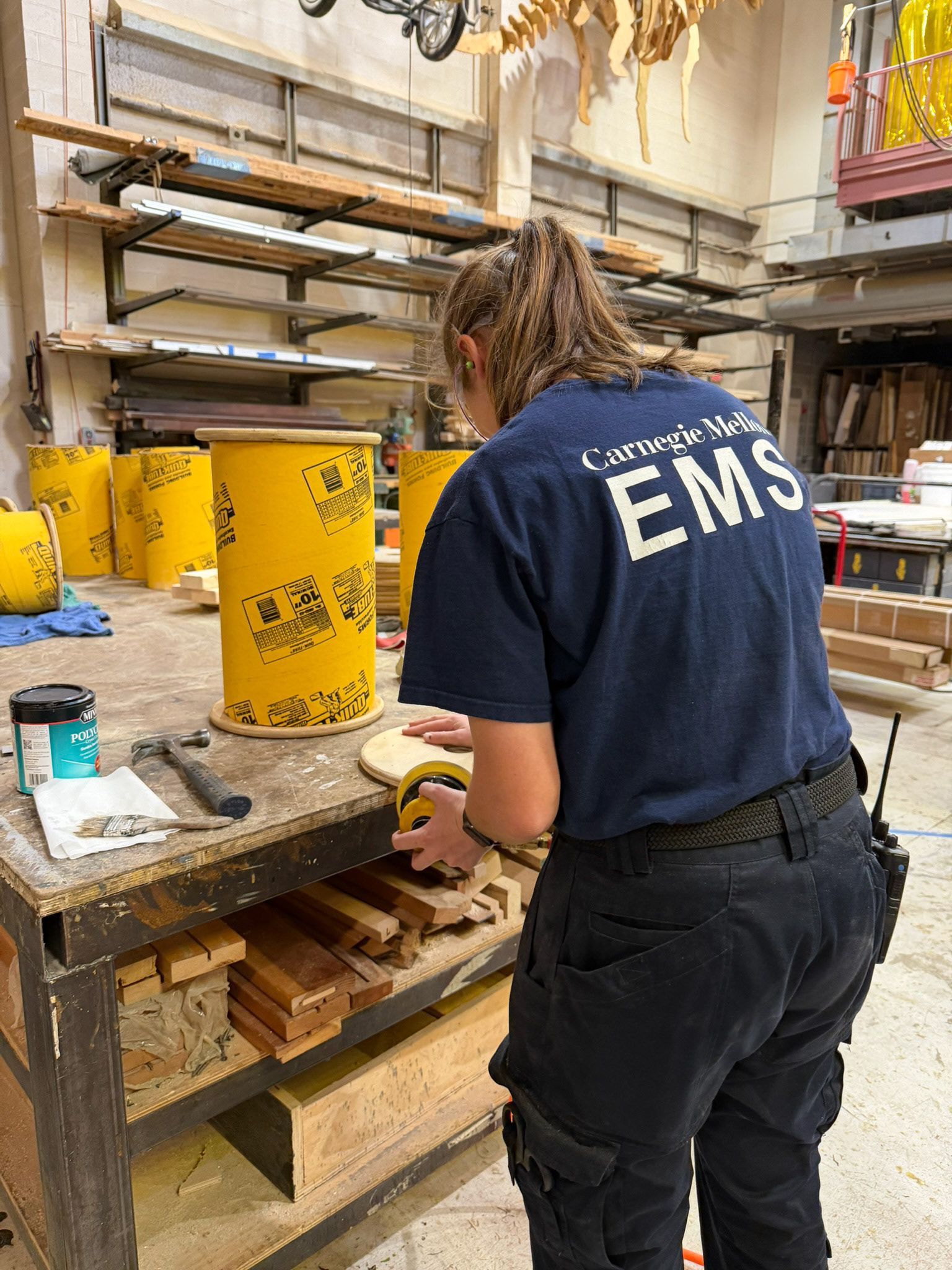 Sanding the Stool Caps
