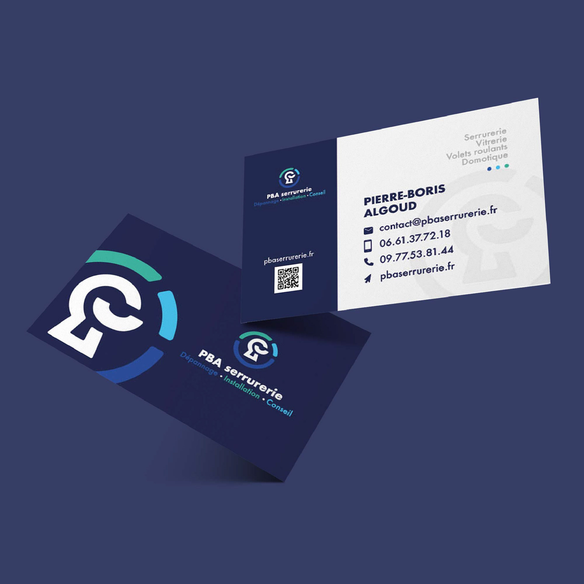 Carte de visites - PBA Serrurerie