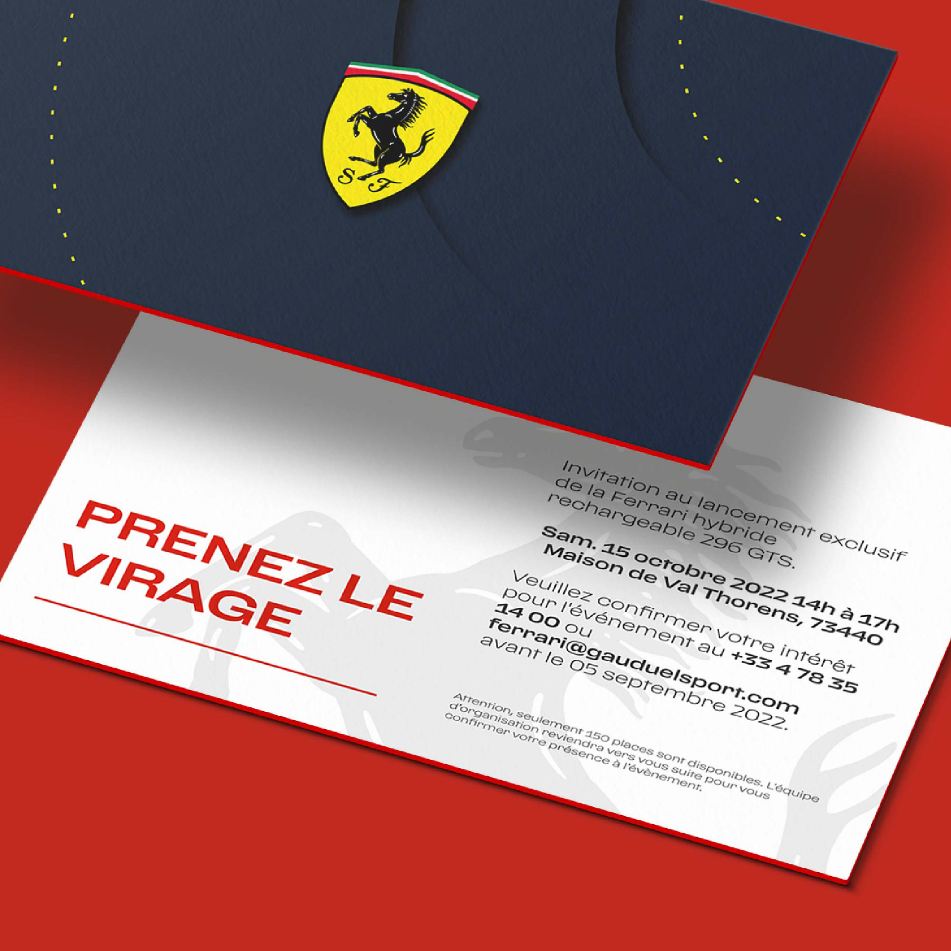 Carte d'invitation - Ferrari
