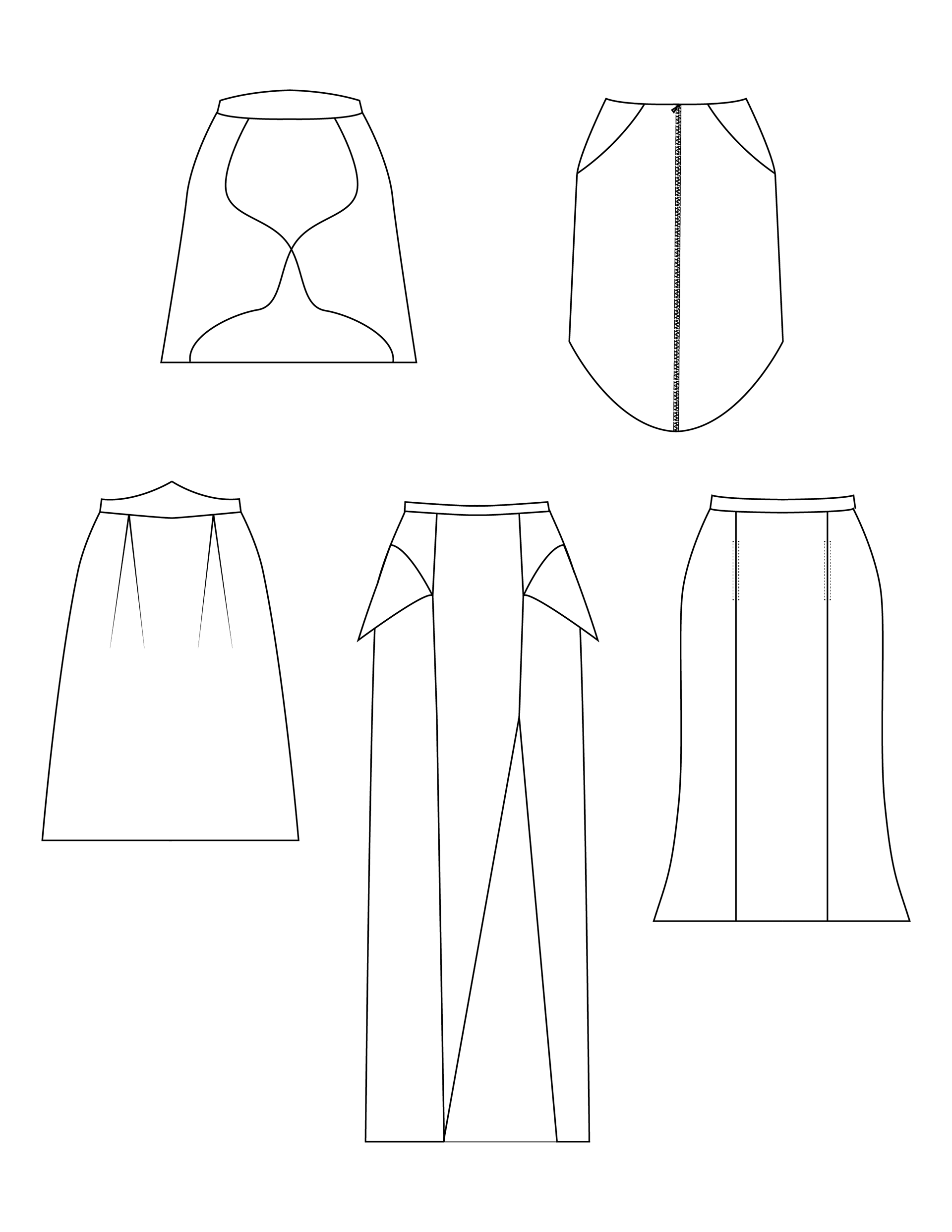 Initial skirt sketches