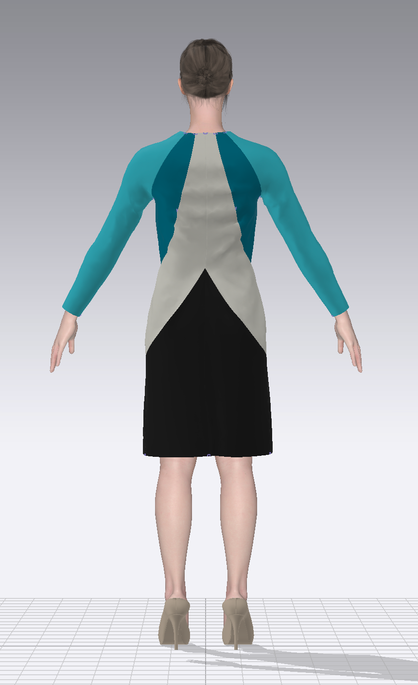 Look 4 digital simulation back view
