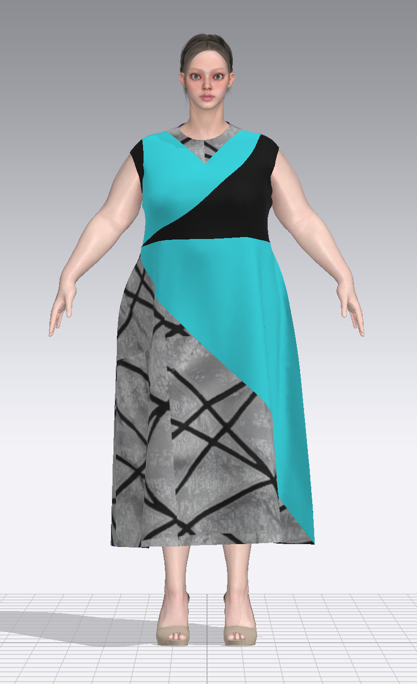 Look 1 digital simulation front view