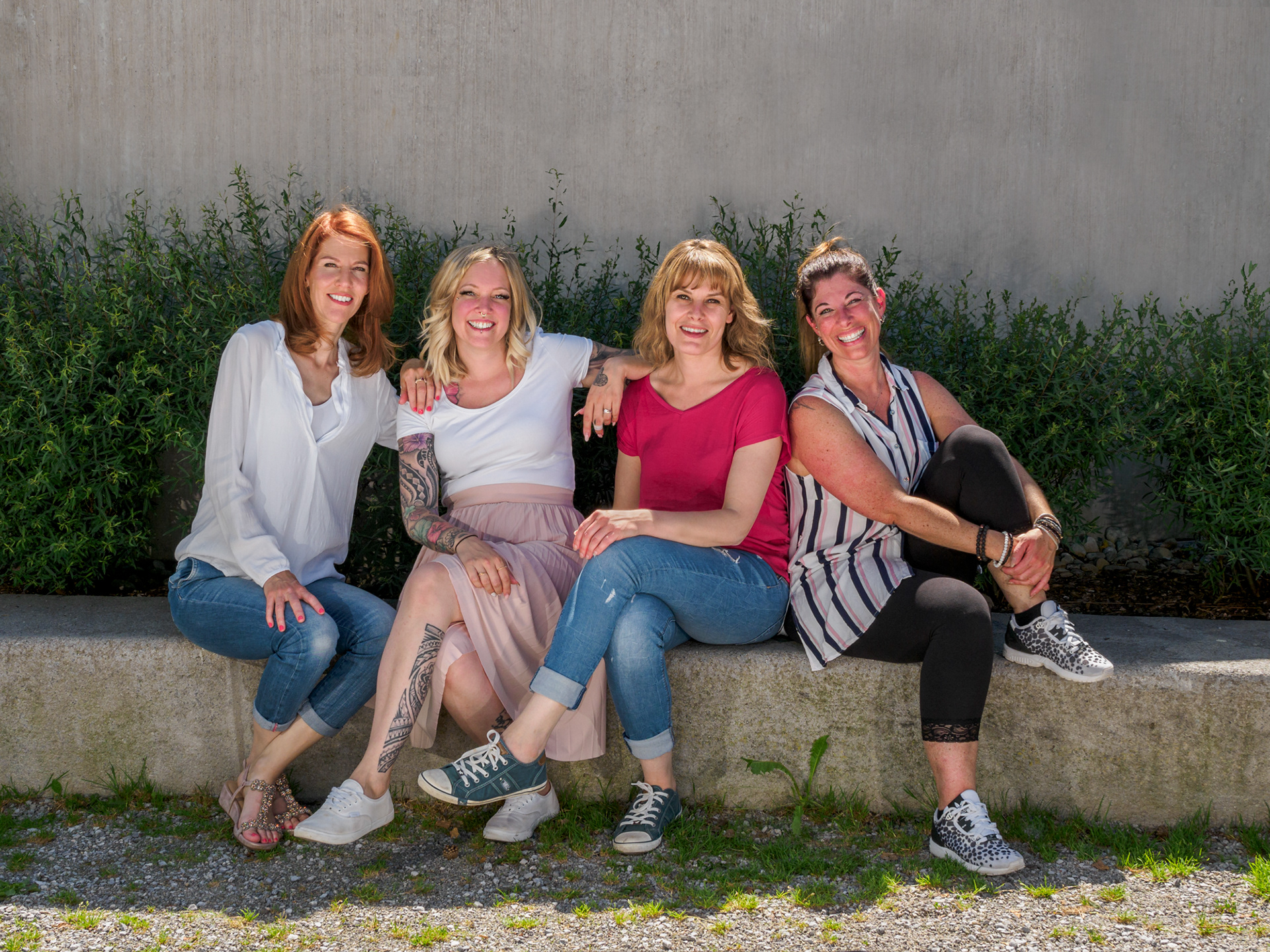 Viererteam des Coiffeursalons