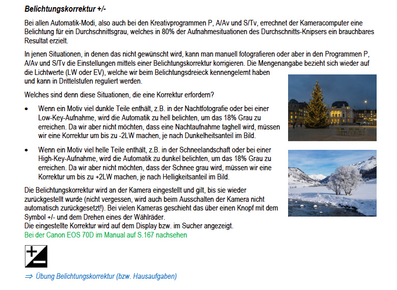 Beispiel aus Kursunterlagen