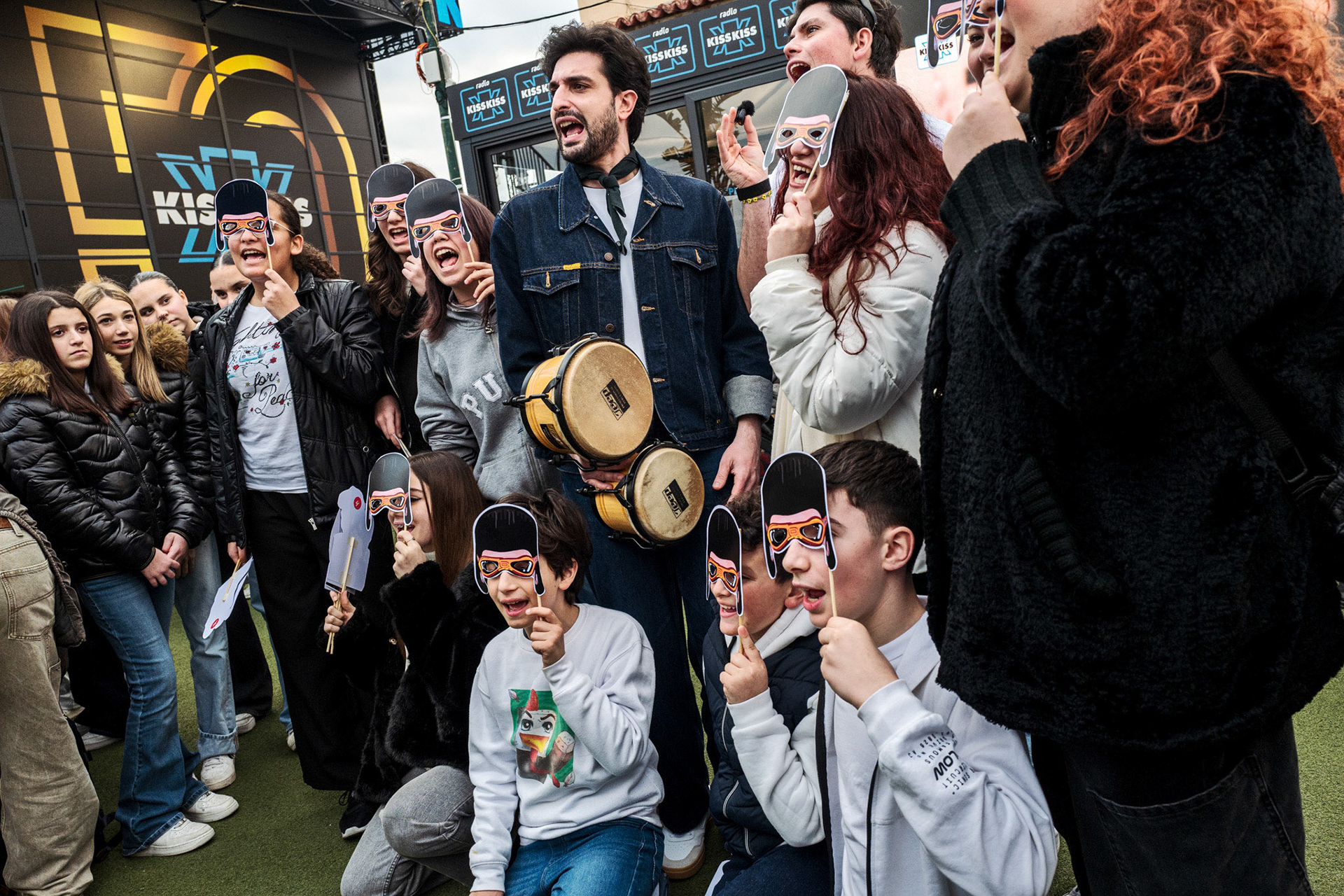 Un evento nella zona dedicata alla radio Kiss Kiss.