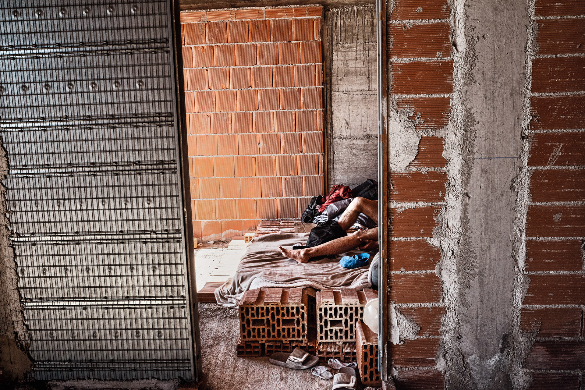H., a 23-year-old Pakistani, shows me his shelter. 'This is my house' he tells me proudly at the entrance of the abandoned house. The boy set off from his country full of enthusiasm, helped to expatriate by his mother in secret, but was forced to halt his long journey in Ventimiglia, where he lived for a long time as a homeless man.