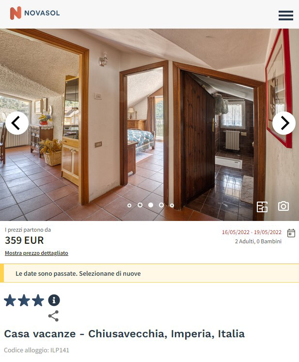 casa vacanze a Chiusavecchia