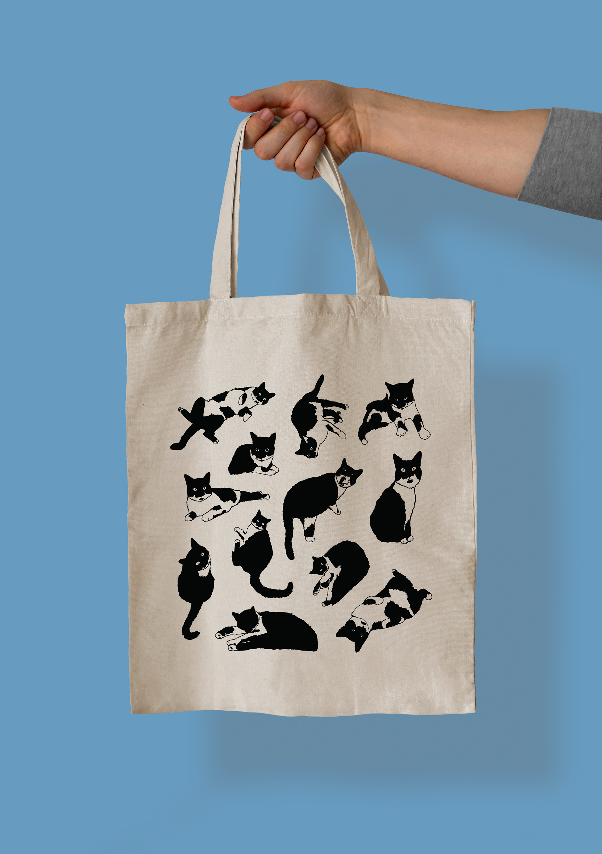 Cat Tote Bag Mockup