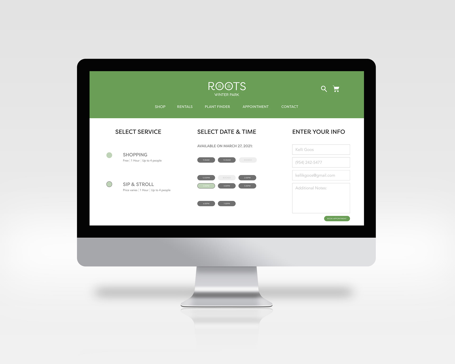 Appointment Booking Page