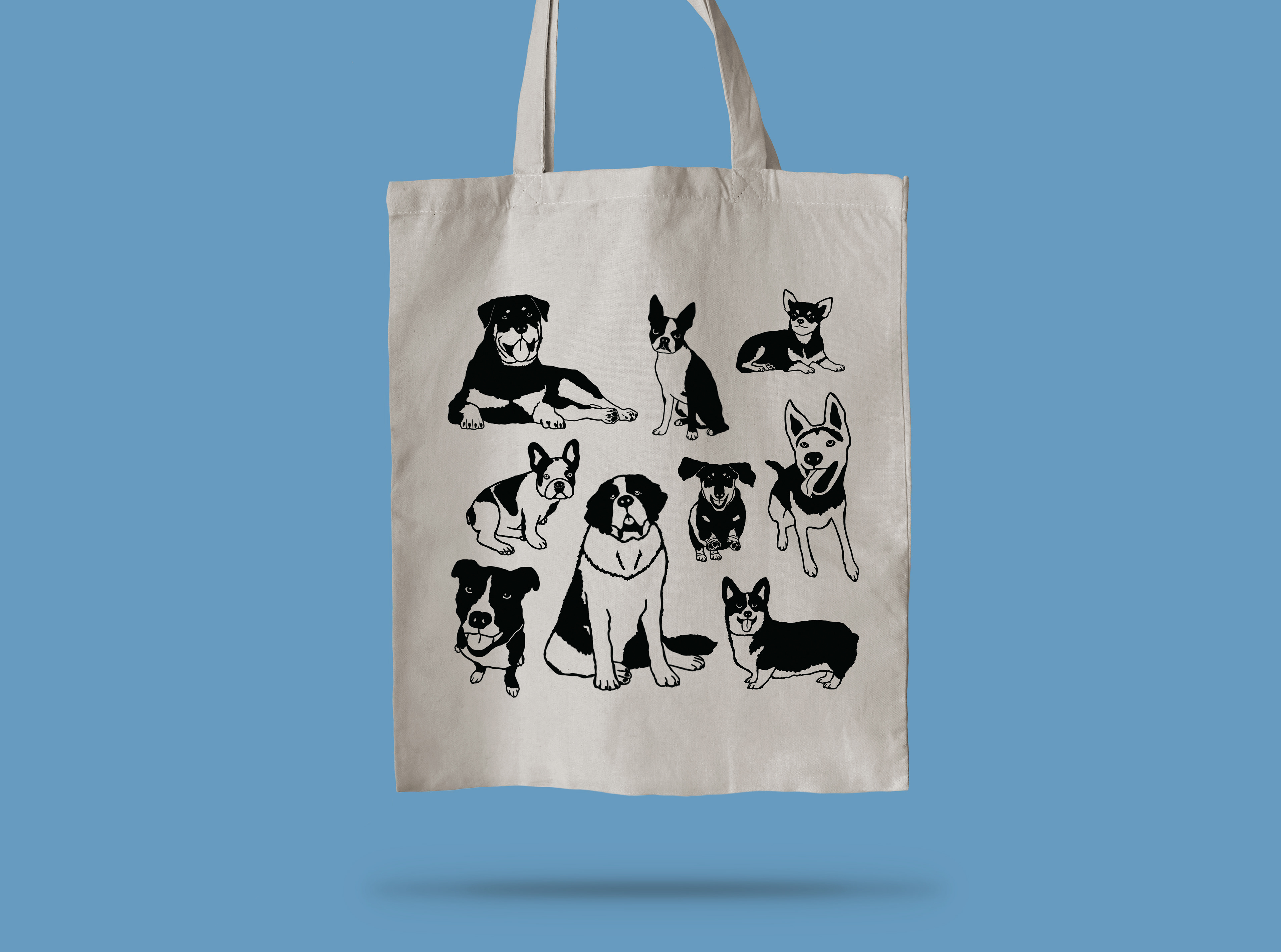 Dog Tote Bag Mockup