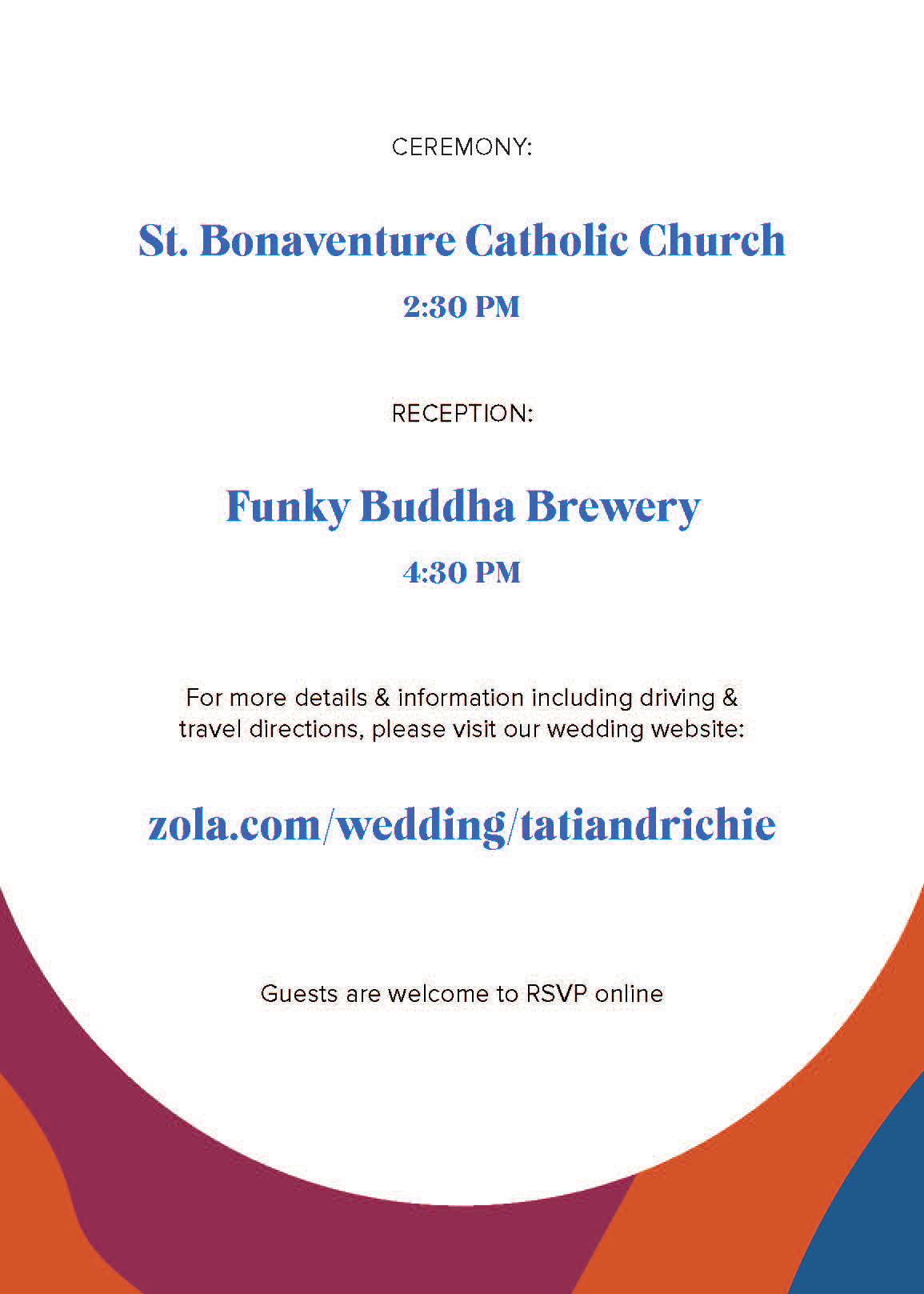 Wedding Invitation (Back)