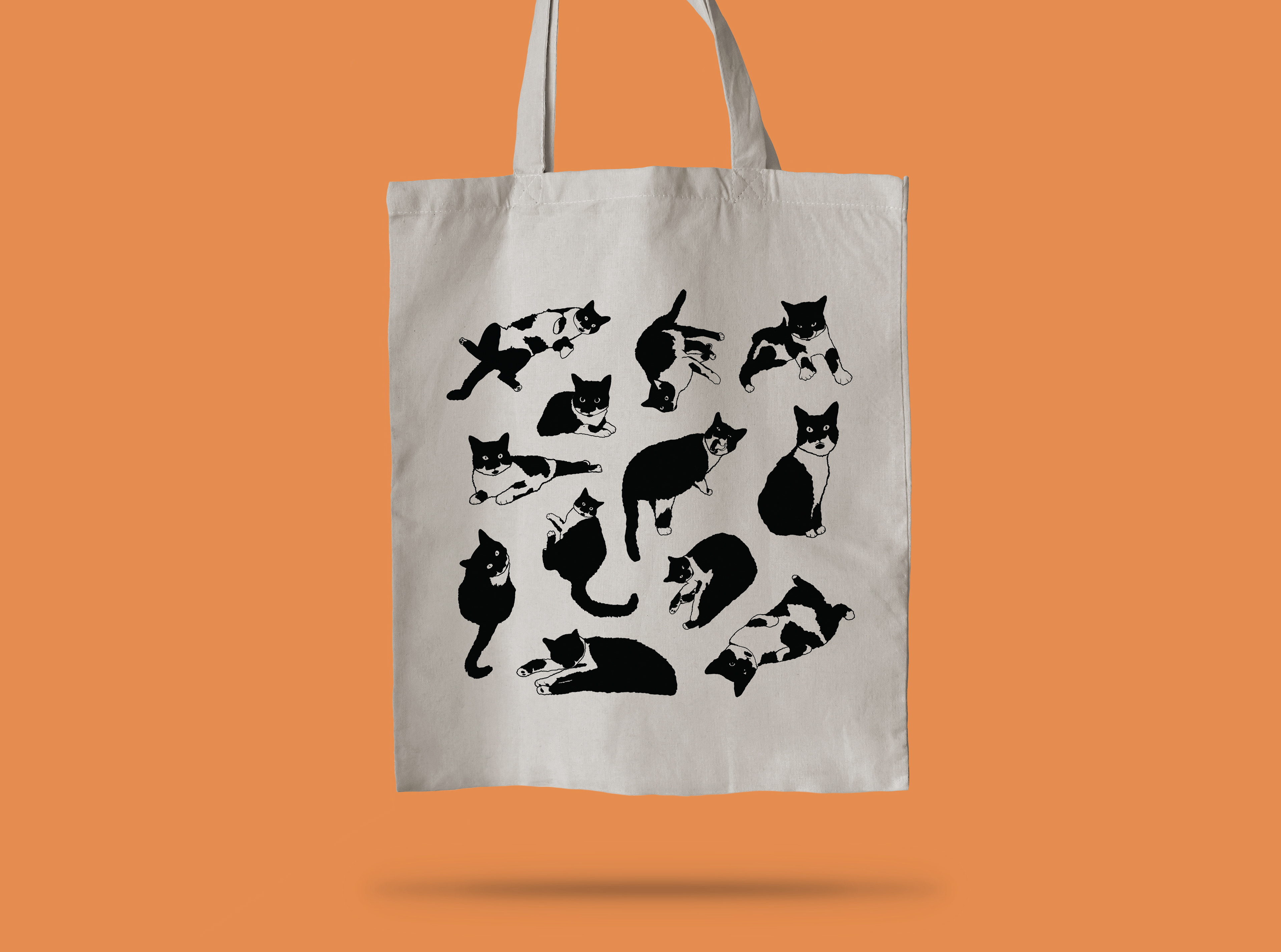 Cat Tote Bag Mockup