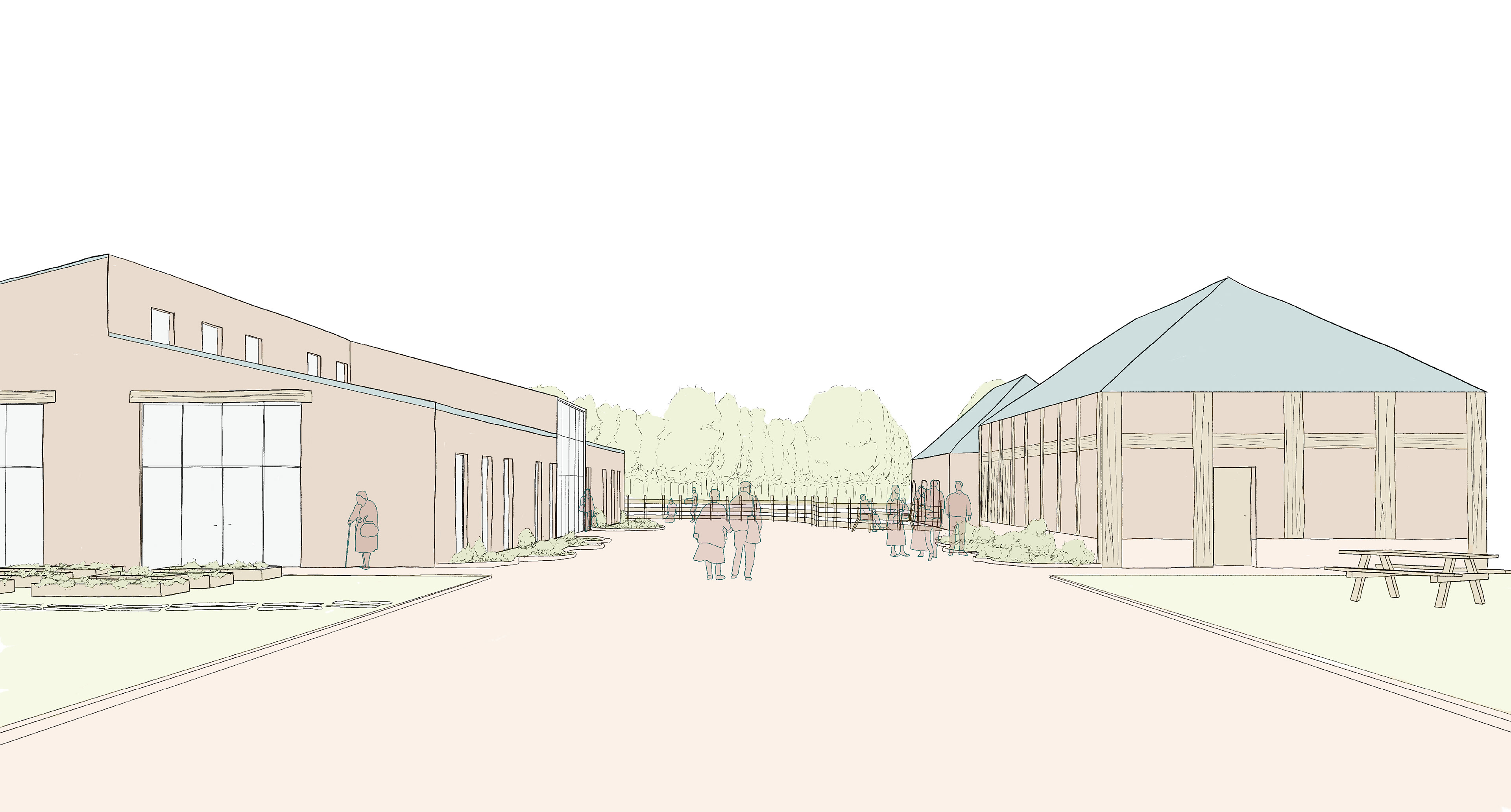 Perspective de l'entrée