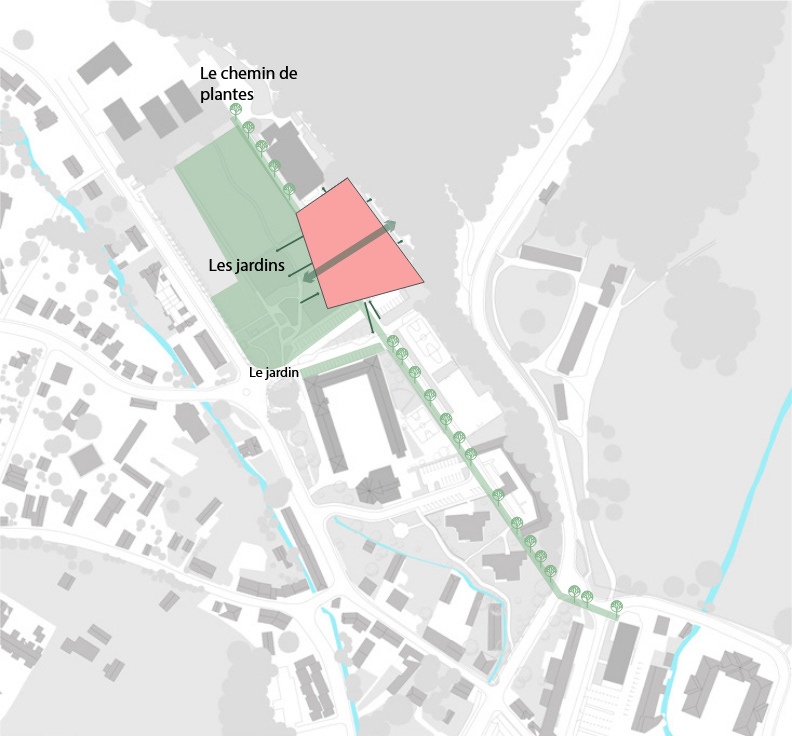 schéma d'intention, espace planté