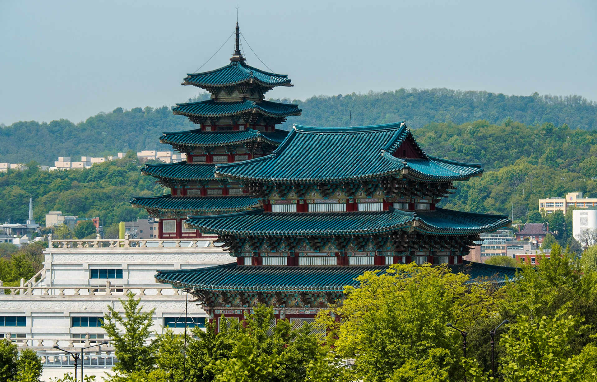 National Folk Museum of Korea view from Bukchon Hanok Village