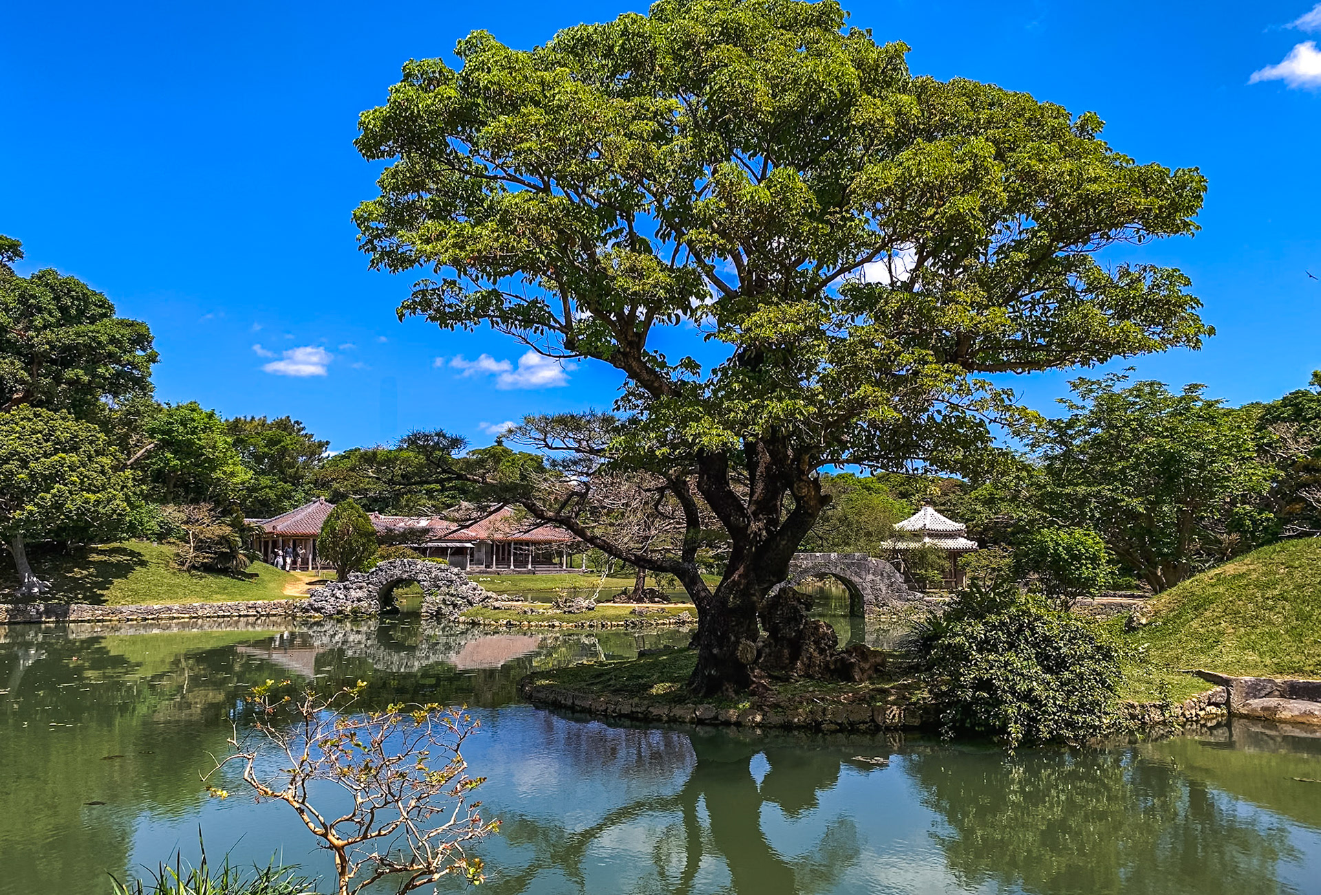 Shikinaen Royal Gardens view from Boat Landing