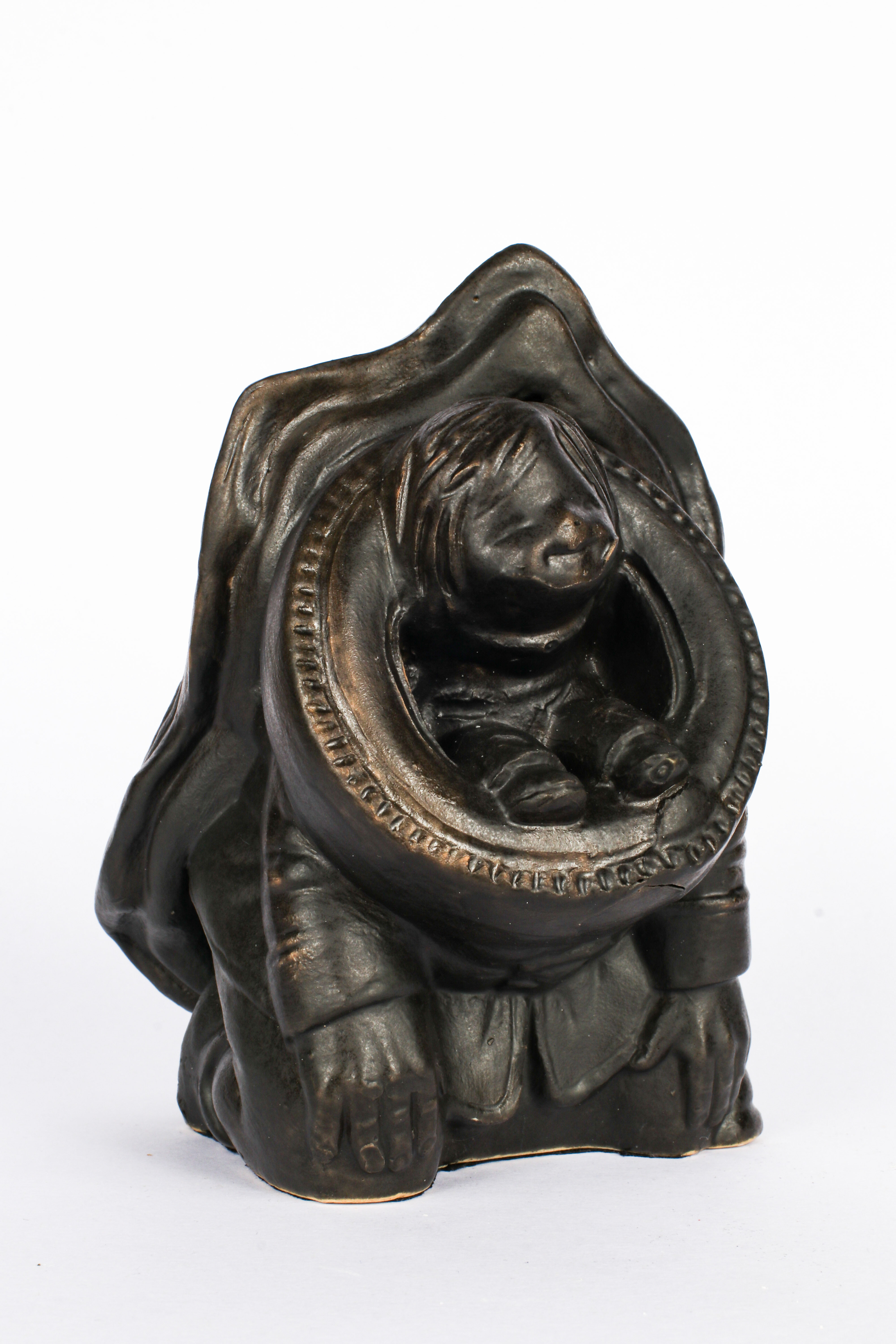  Little Tire Boy Turtle Dwarf, 2022, slip cast porcelain, glaze, 5.5 x 4 x 3.5 in