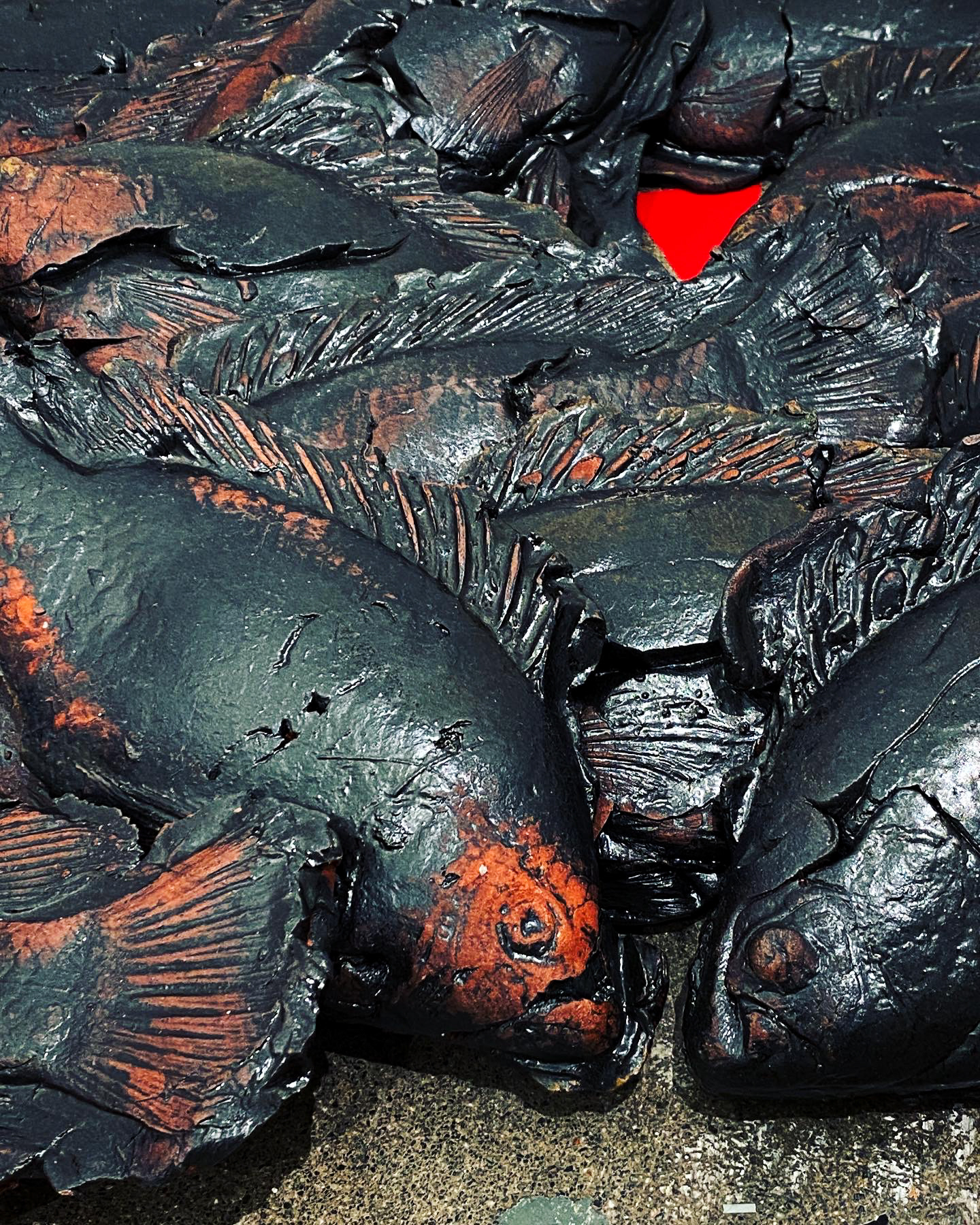 Oil Fish, 2022, ceramic, detail