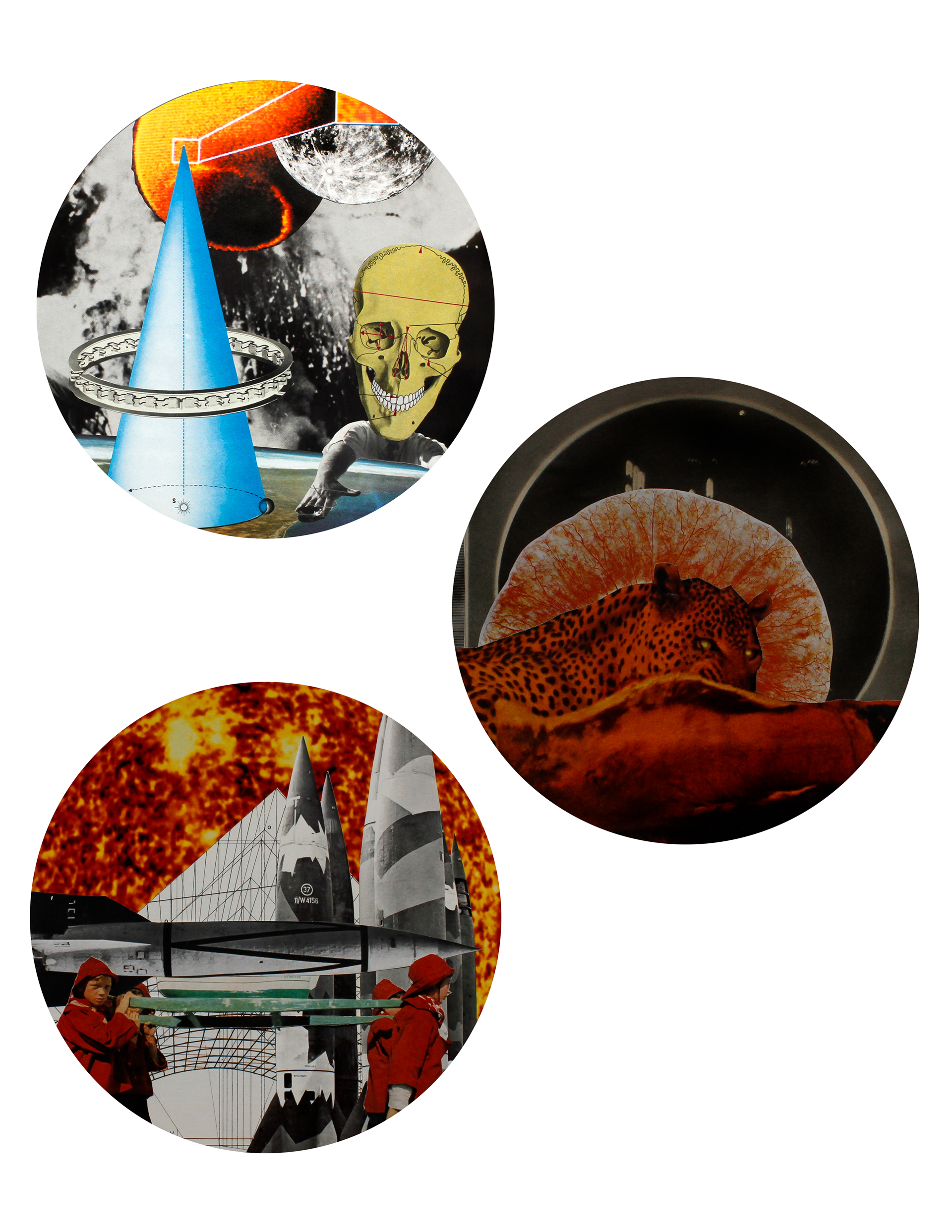 Wall collage bubbles detail