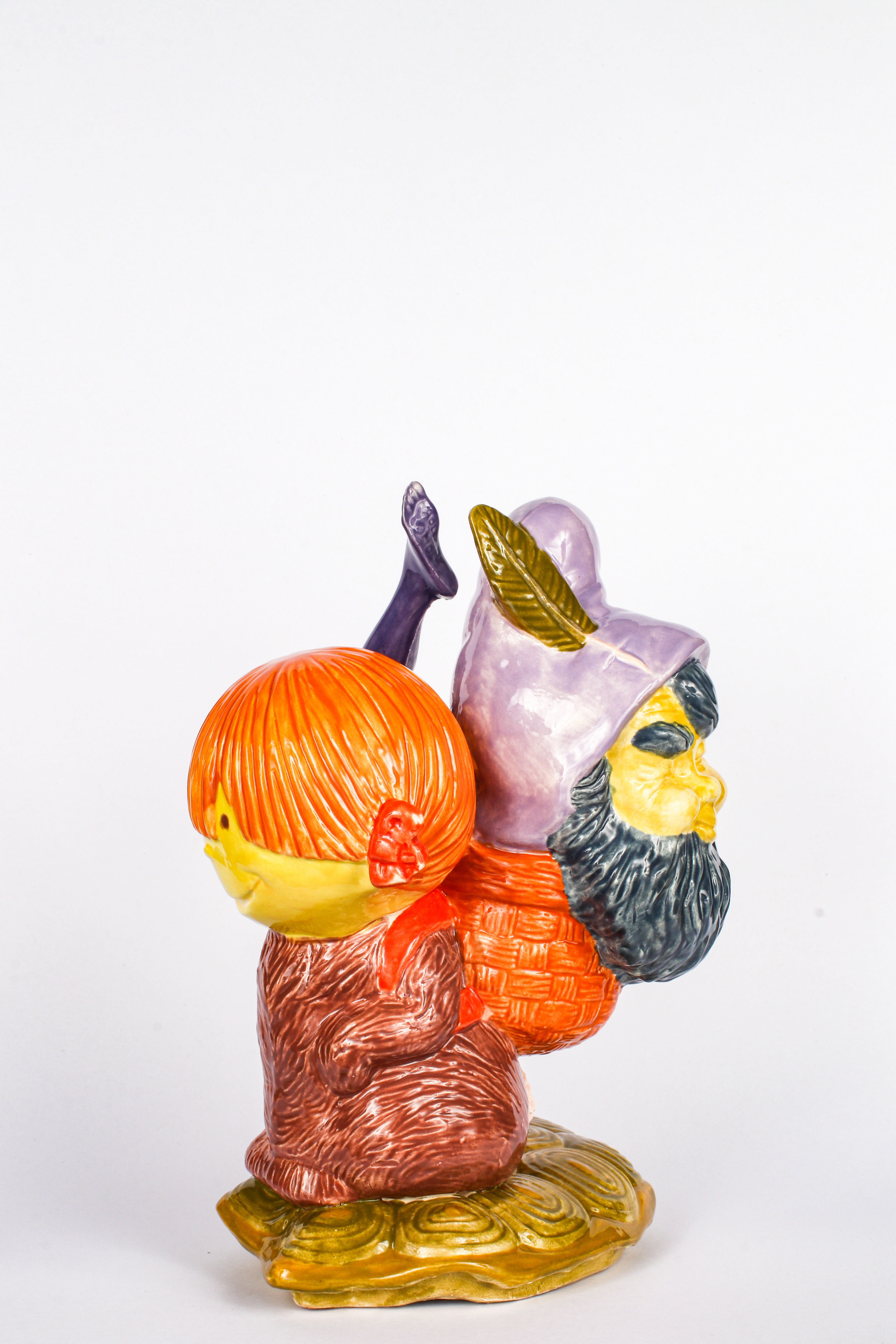 Basket Boy Dwarf, 2022, slip cast porcelain, glaze, 5.5 x 4 x 7.5 in