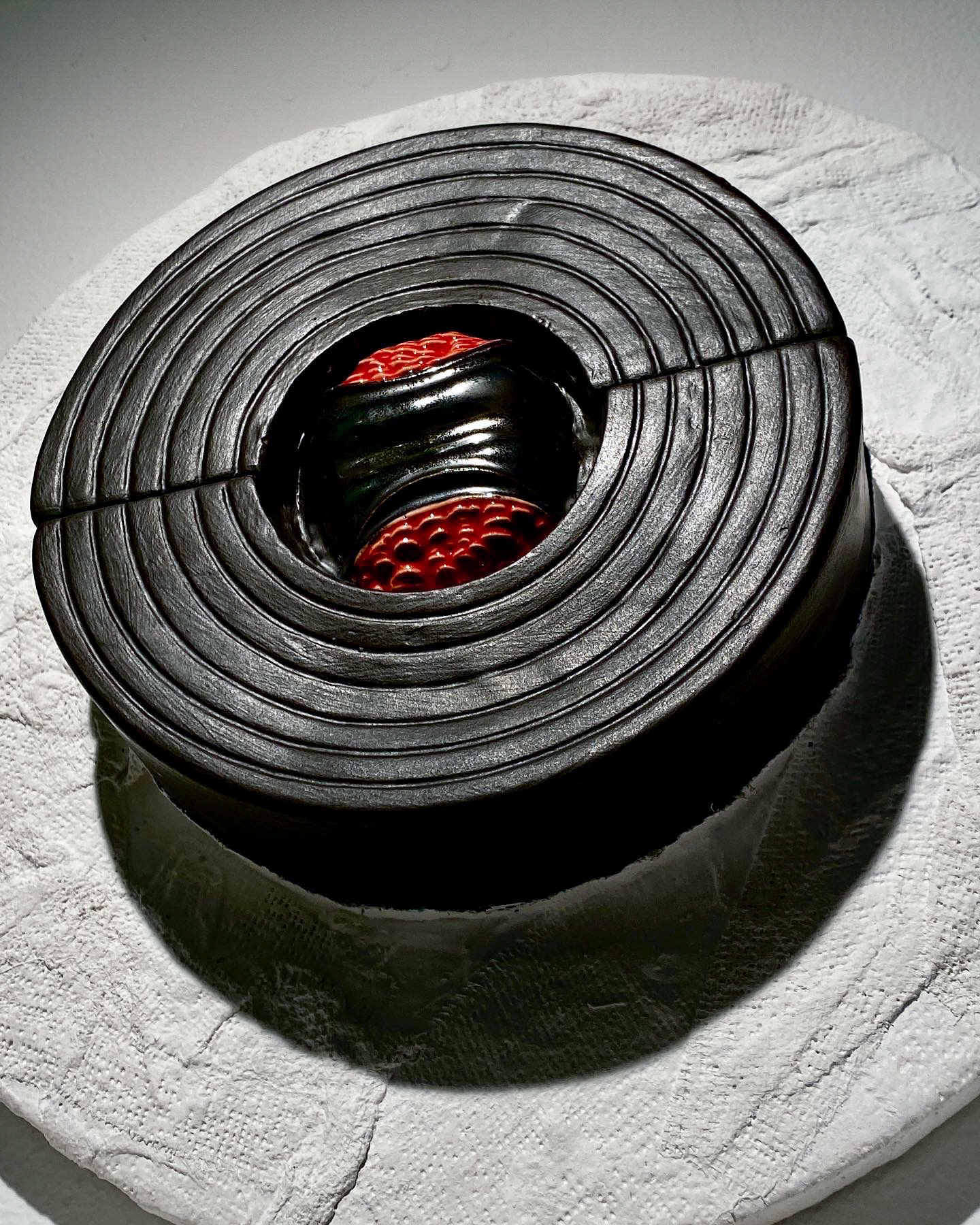 Caduceus, 2022, wood, insulation foam, plaster bandage, and ceramic, detail