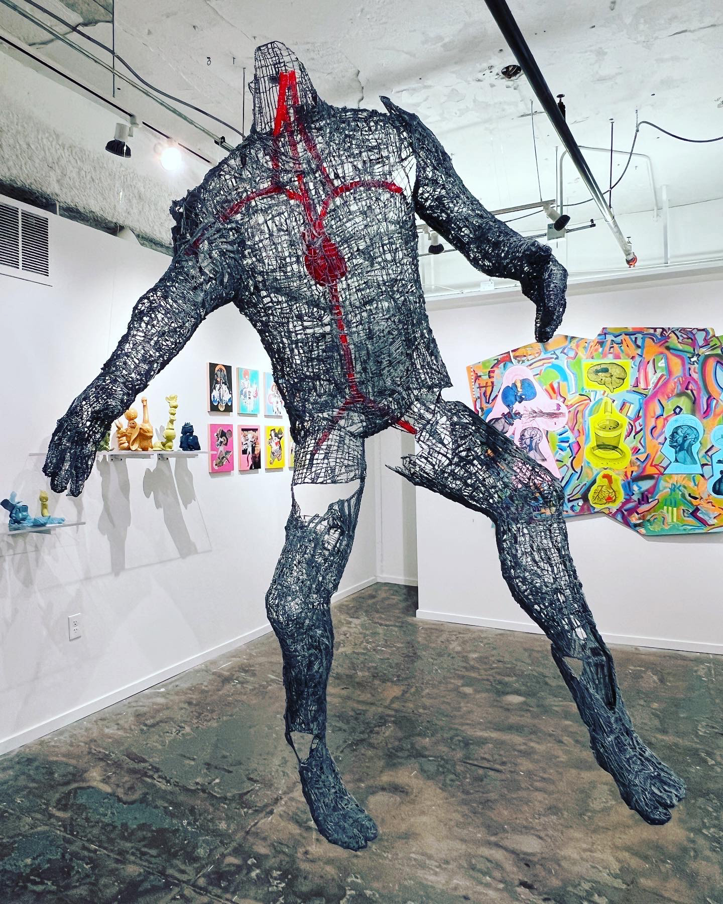 Reconciling Masculinity Installation view, figure, 3D PLA pen, 5’ x 4’