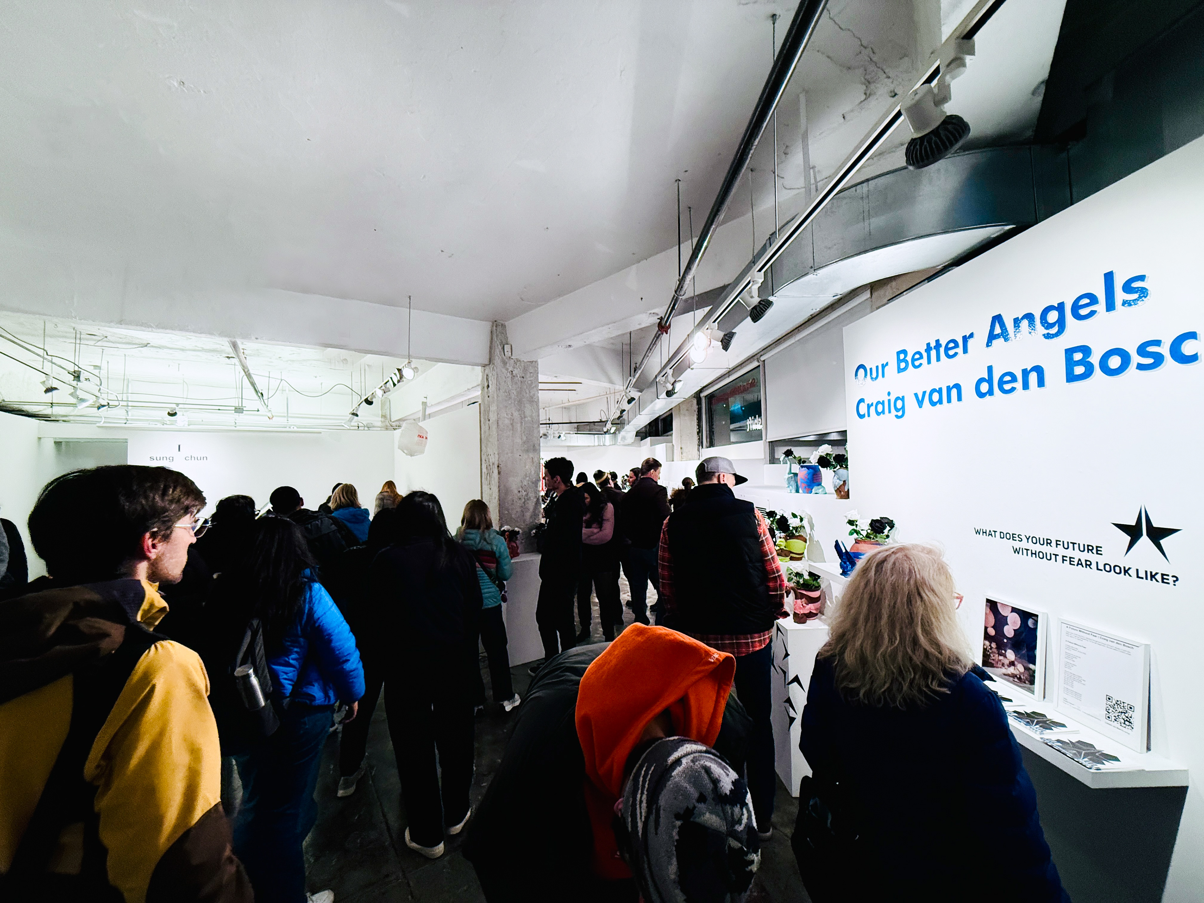 Our Better Angels, installation view, opening reception, 2025, SHIFT Gallery, Seattle.