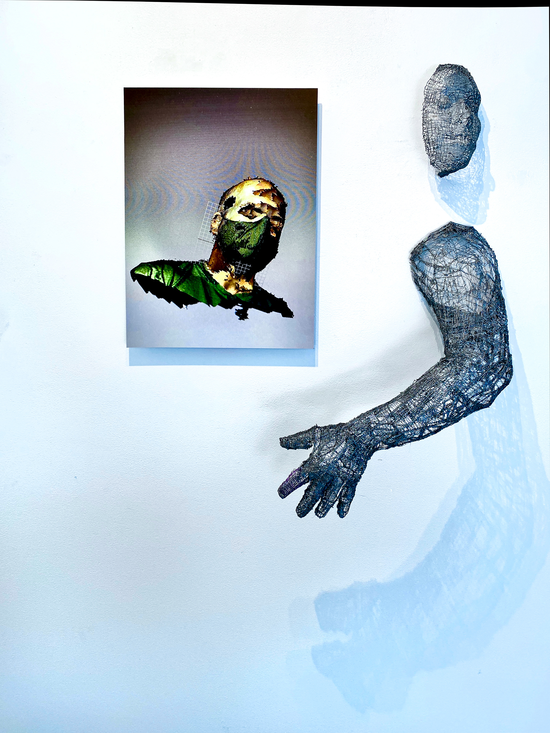 Isolation 1, 2022, 3D scan print on Dibond and PLA