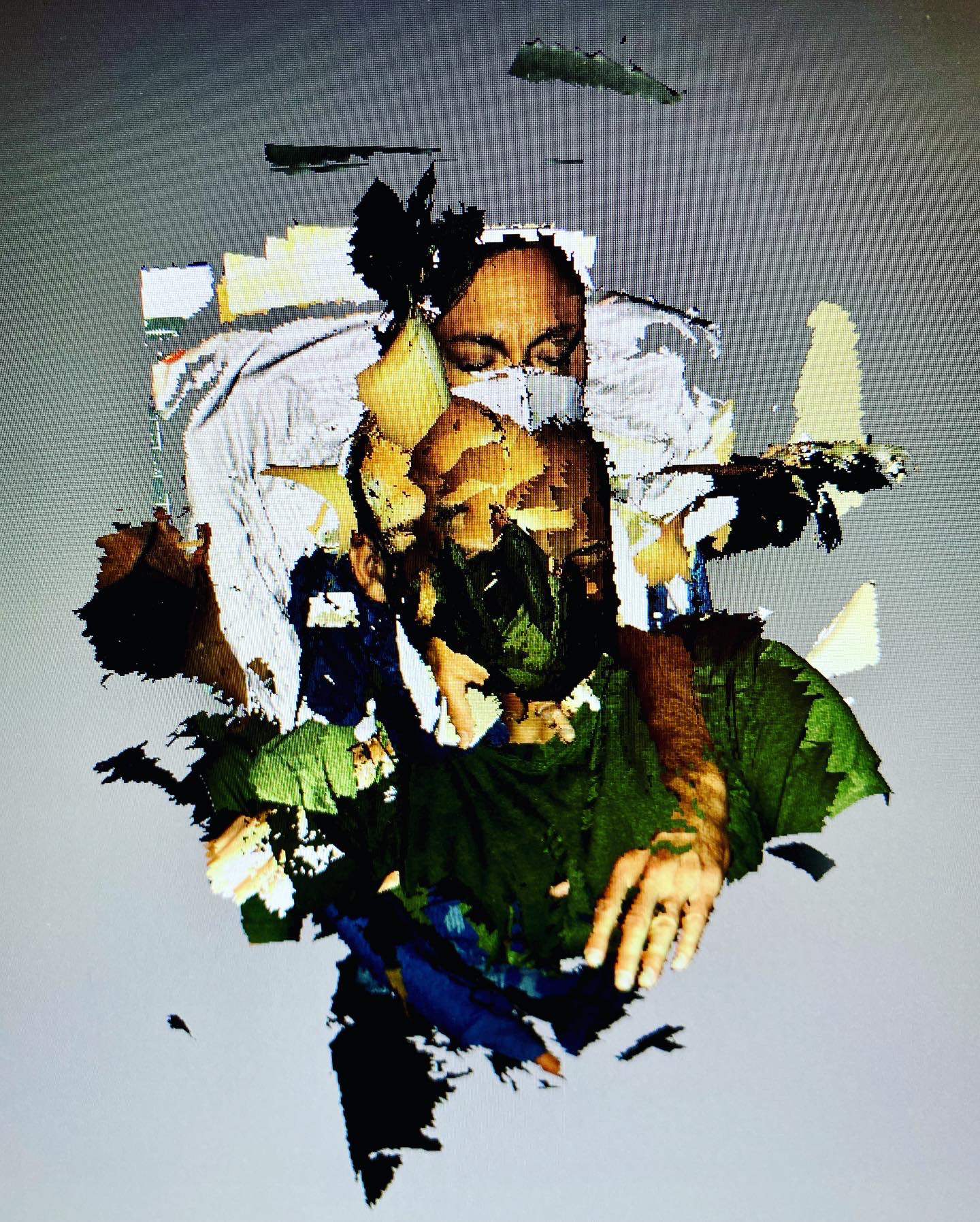 Isolation 2, 2022, 3D scan print on Dibond and PLA, 24 x 36 in