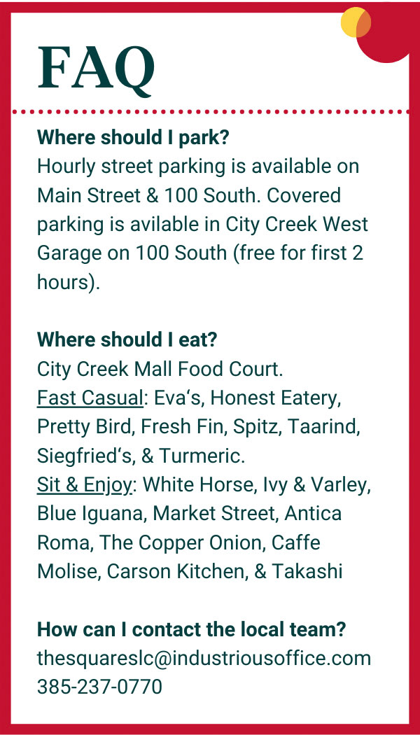 Back of a small card put inside guest passes.