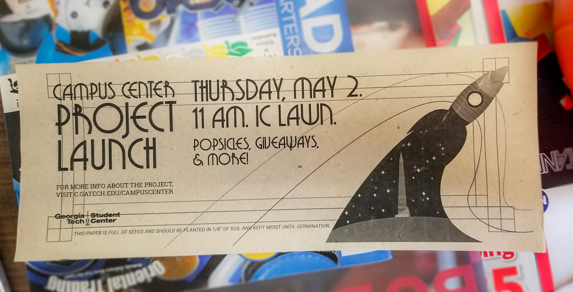 Biodegradable pamphlet design for Georgia Tech.