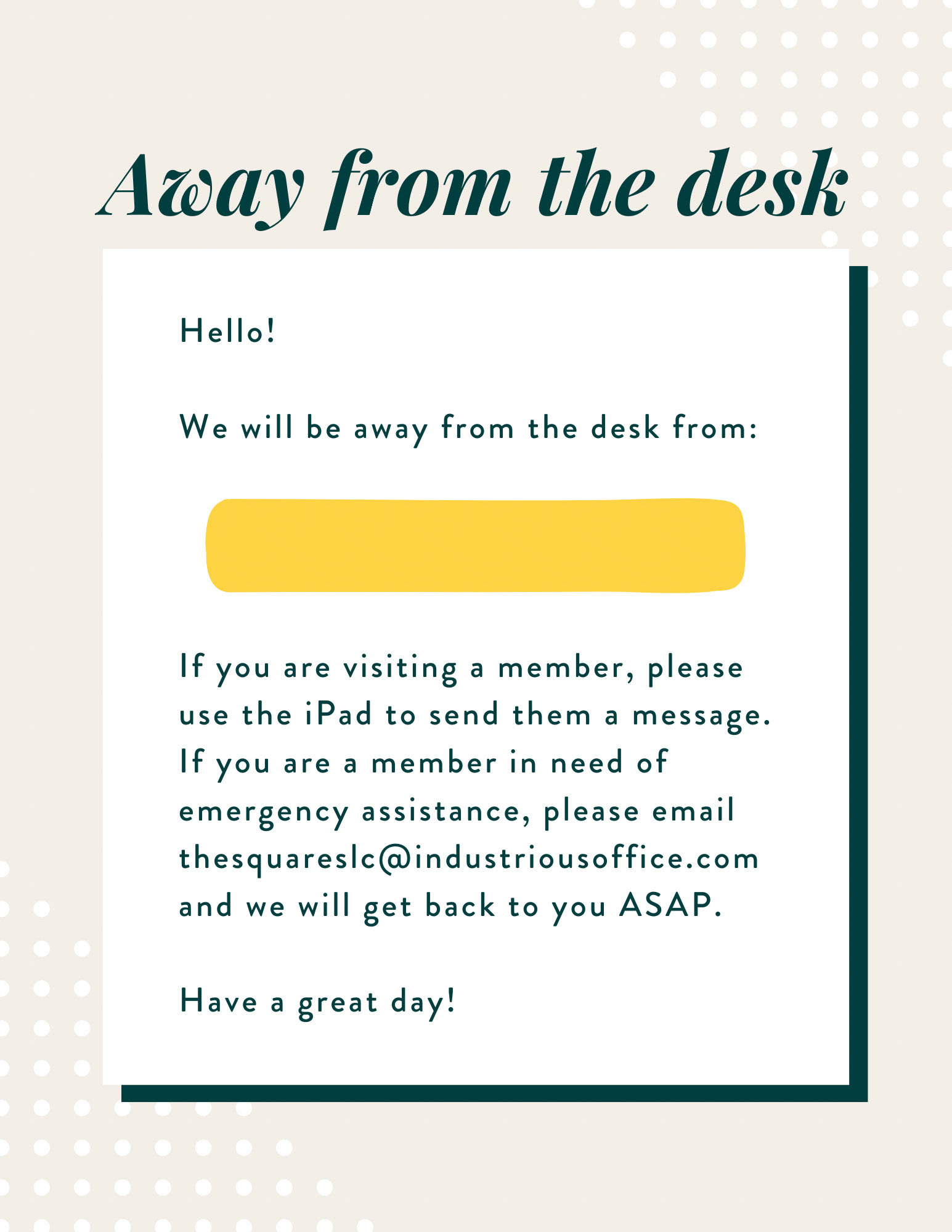 Design created to put on desks.