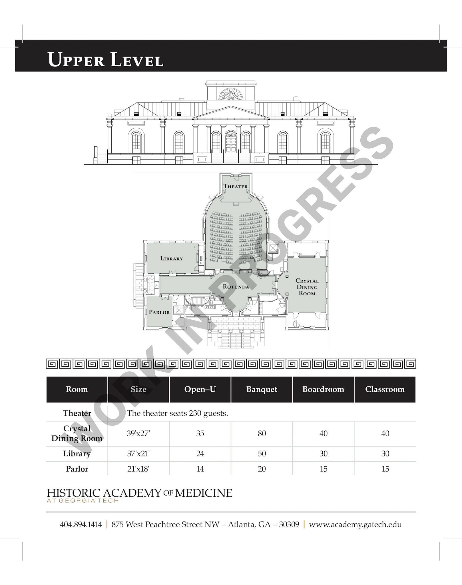Page 3 of a tiered informational handout for the Academy of Medicine at Georgia Tech.