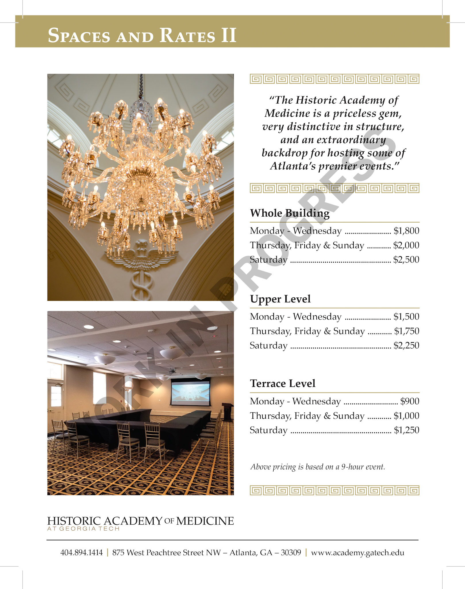 Page 2 of a tiered informational handout for the Academy of Medicine at Georgia Tech.