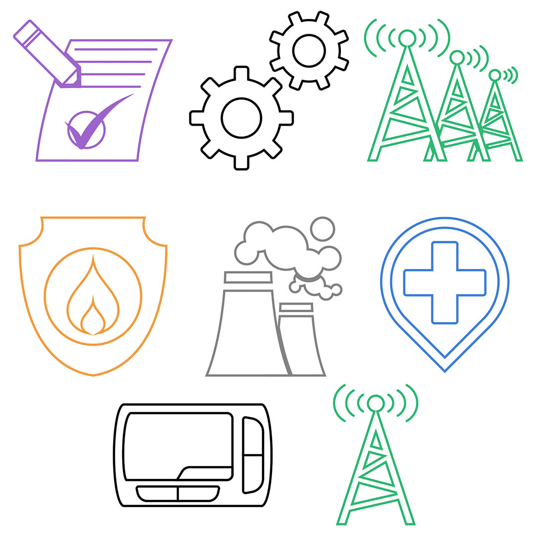 Miscellaneous vector icons.