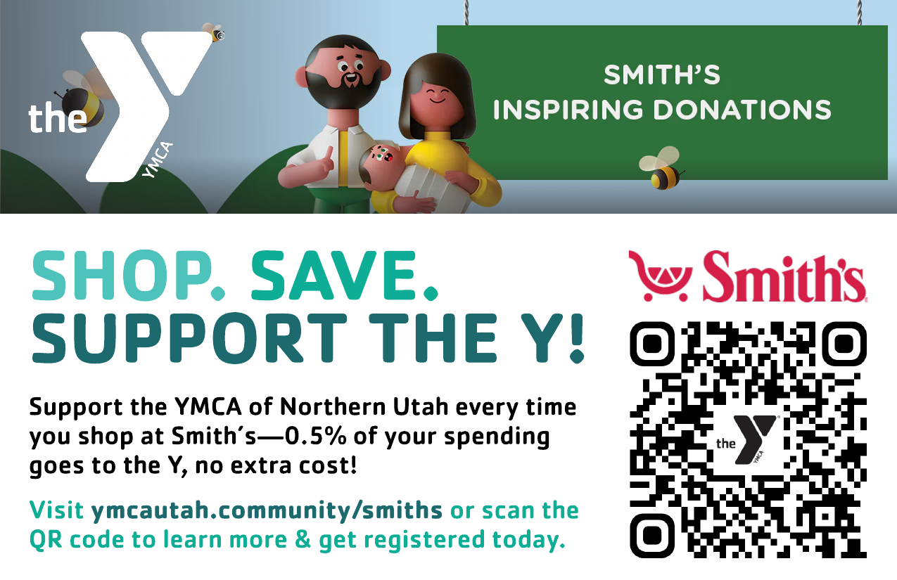 Promotional marketing handout for the YMCA of Northern Utah