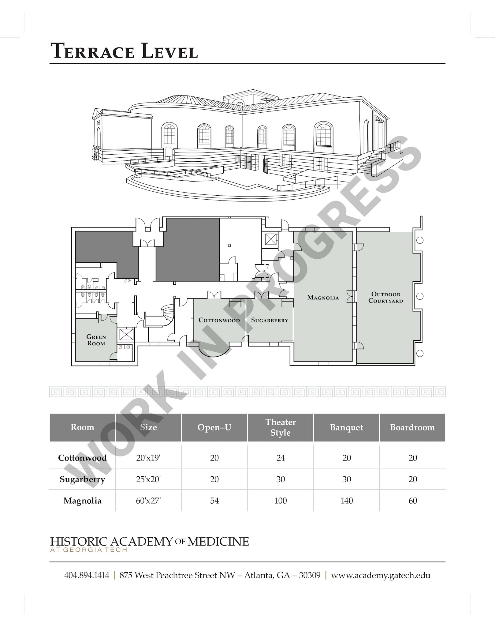 Page 4 of a tiered informational handout for the Academy of Medicine at Georgia Tech.