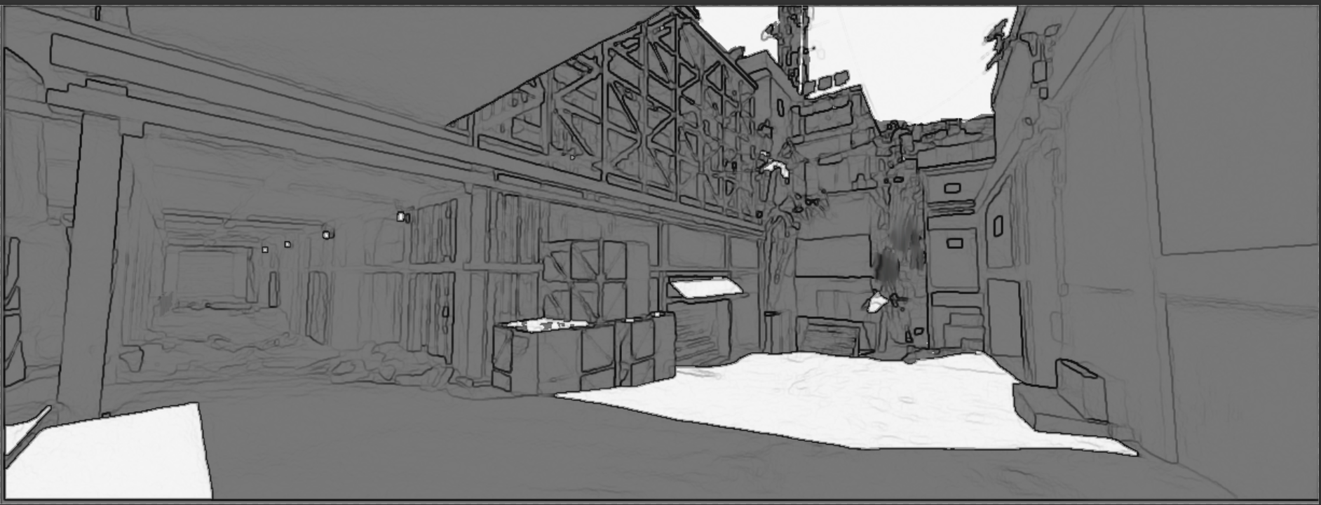 Building 1 Alley - Exterior (Sketch)