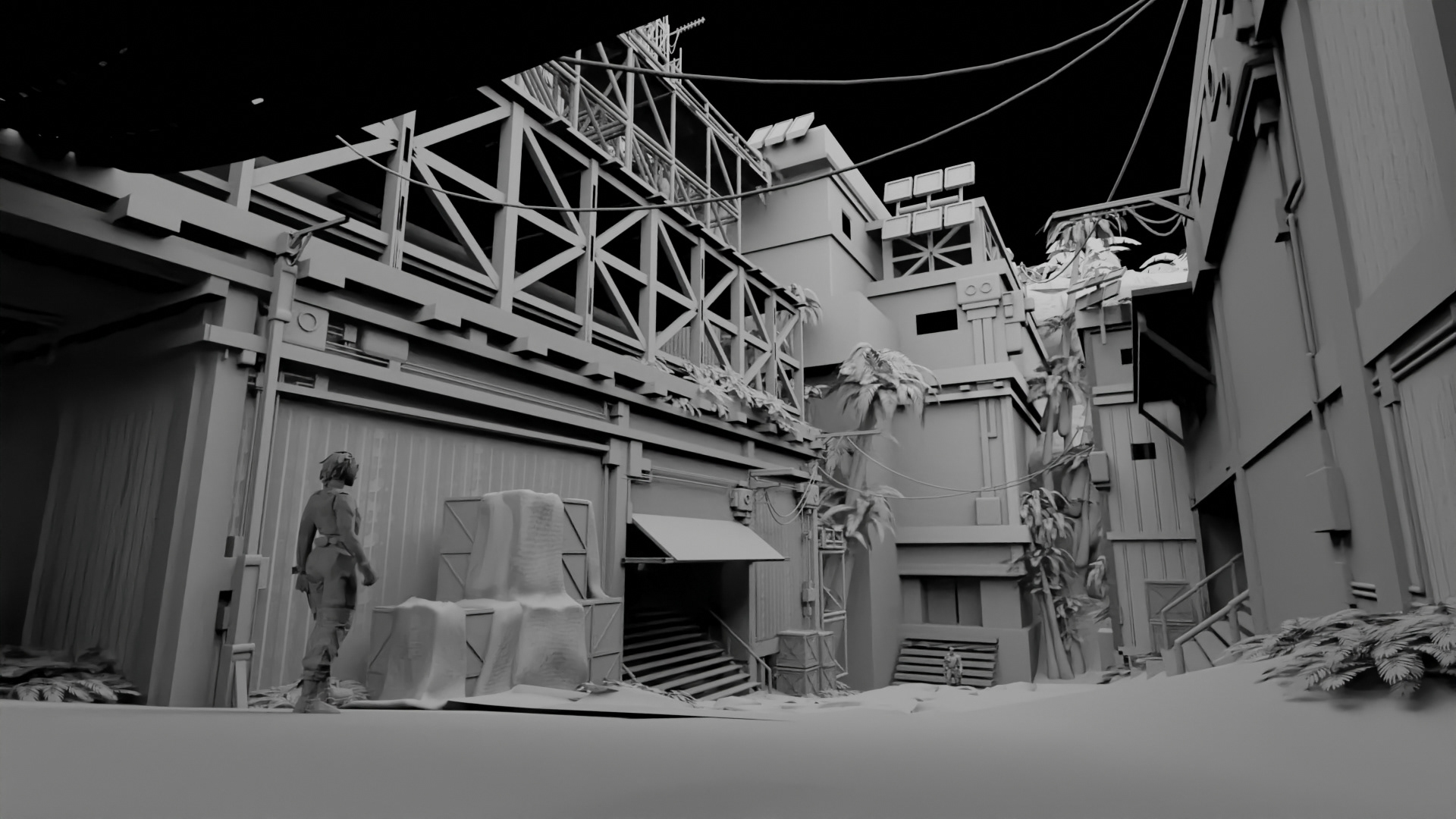 Building 1 Alley - Exterior (Blockout)