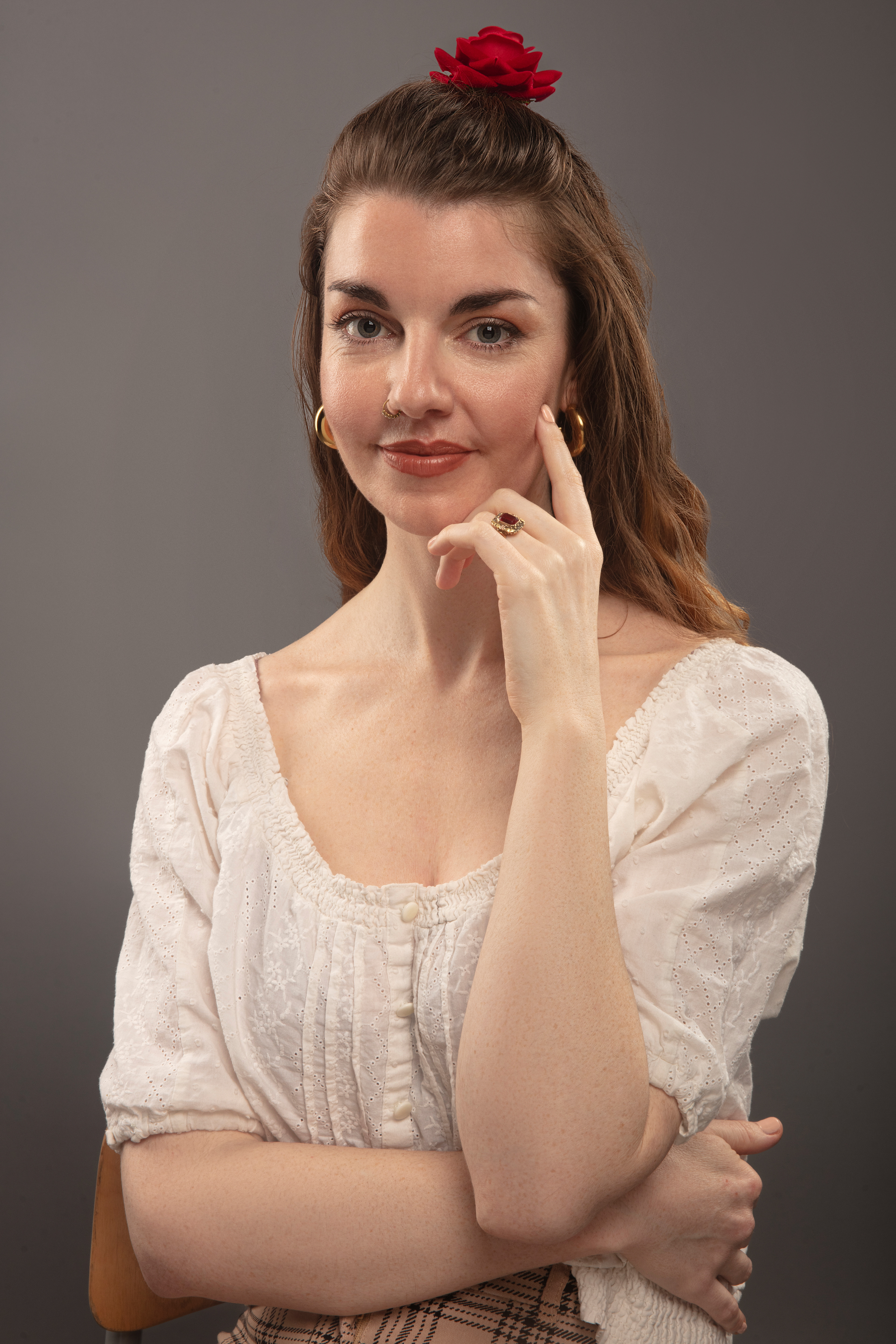 Geneviéve Kayra with her grandmother Patricia's ring.