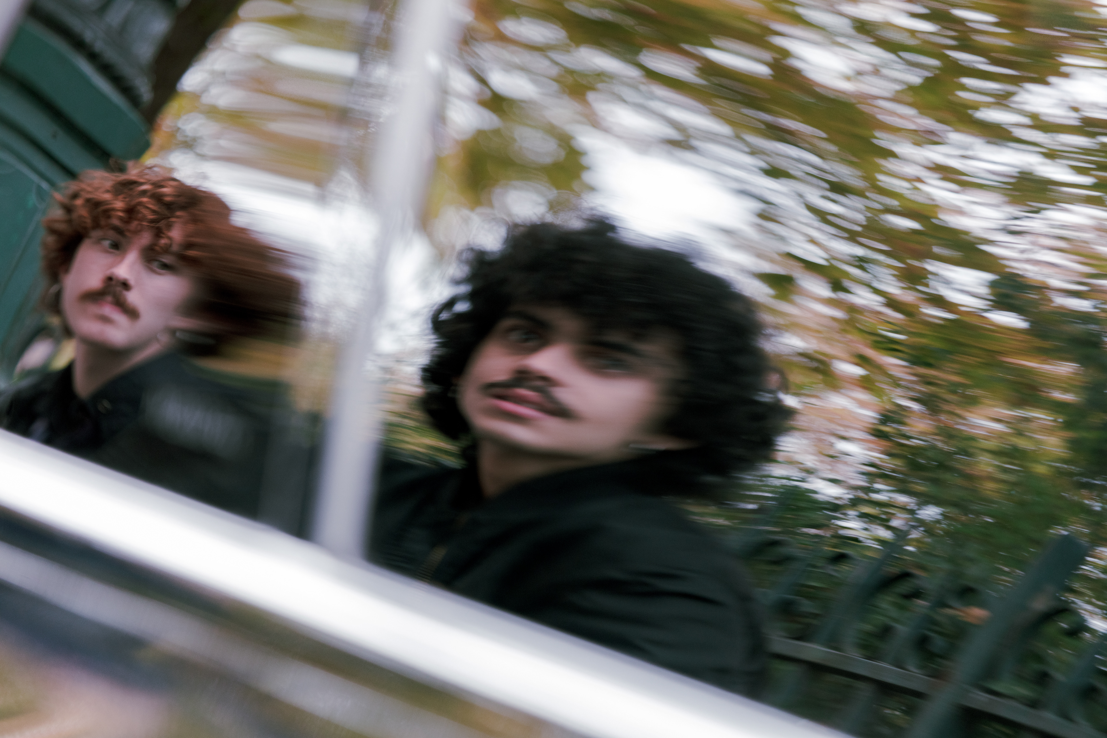 Two teenagers at Paris Fashion Week, France, October 1st, 2022.