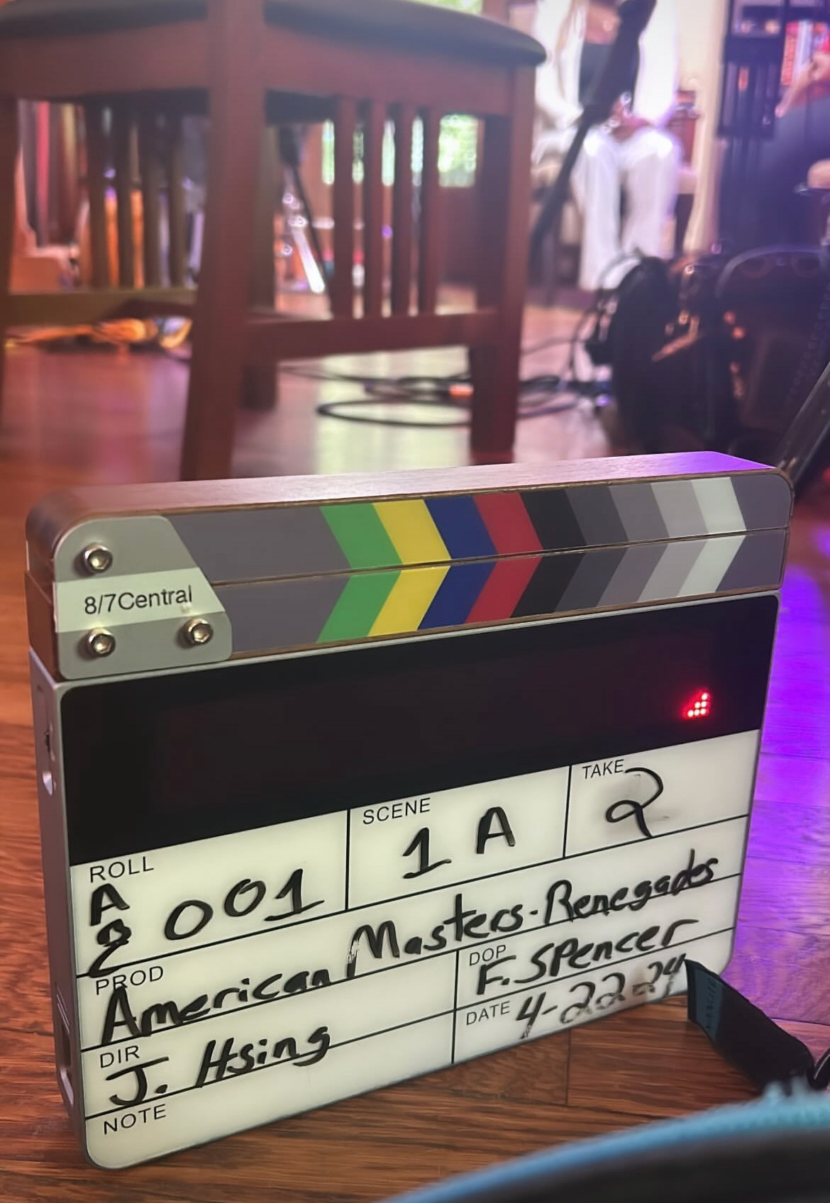 BTS shot of my PBS short sci-fi doc JUDY-LYNN DEL REY: THE GALAXY GAL (2024)