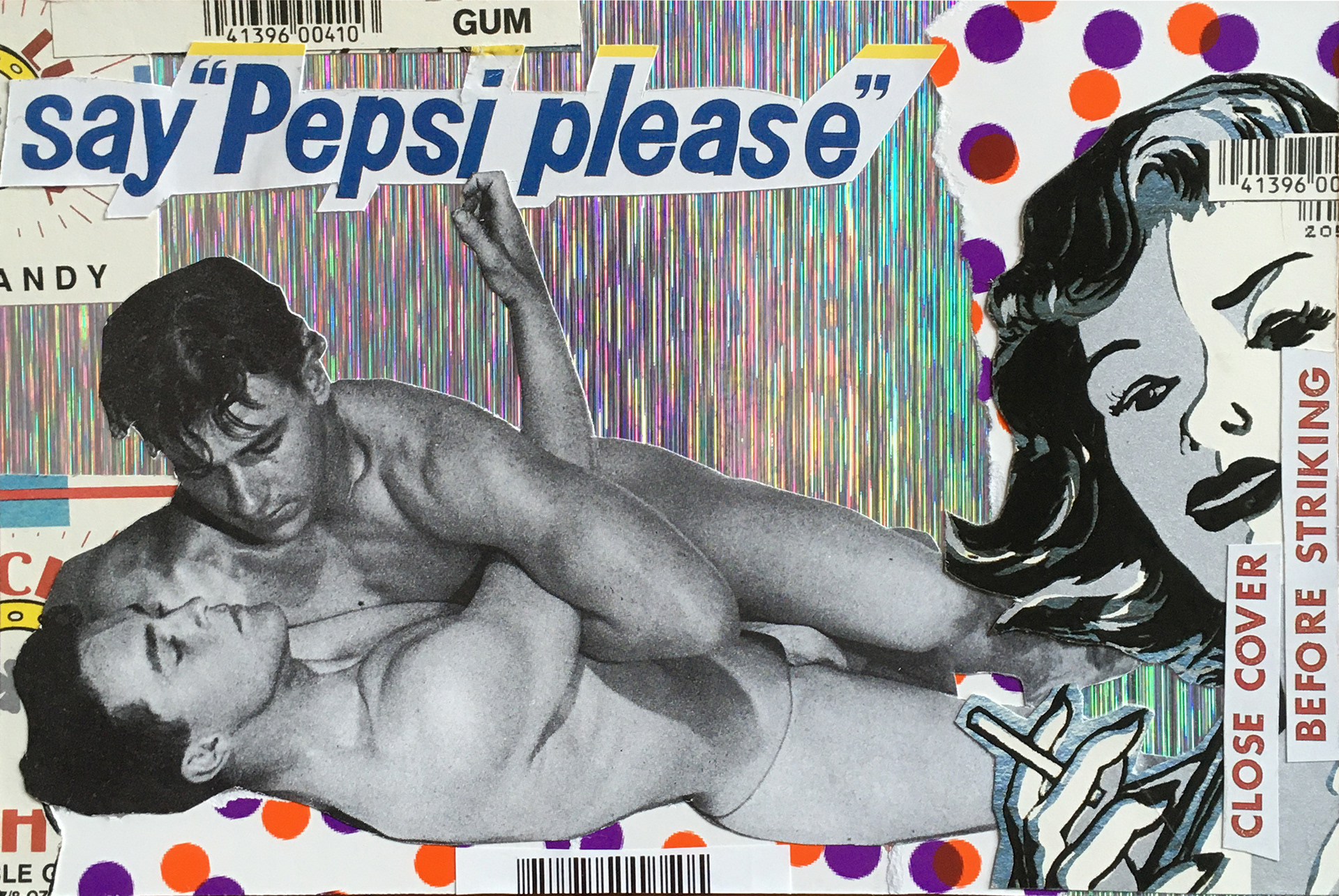 Beefcake magazines collage