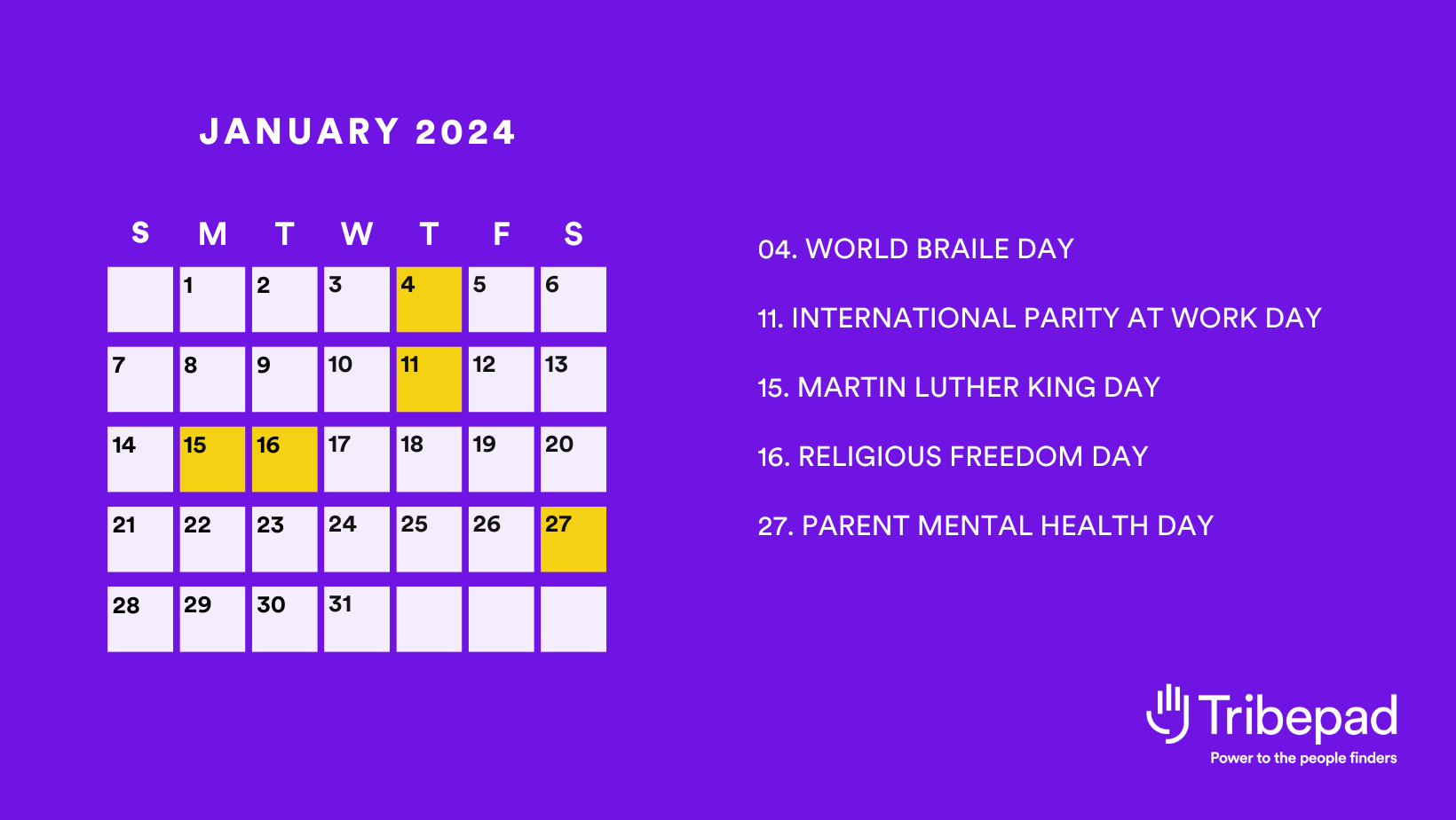 EDI Awareness Calendar